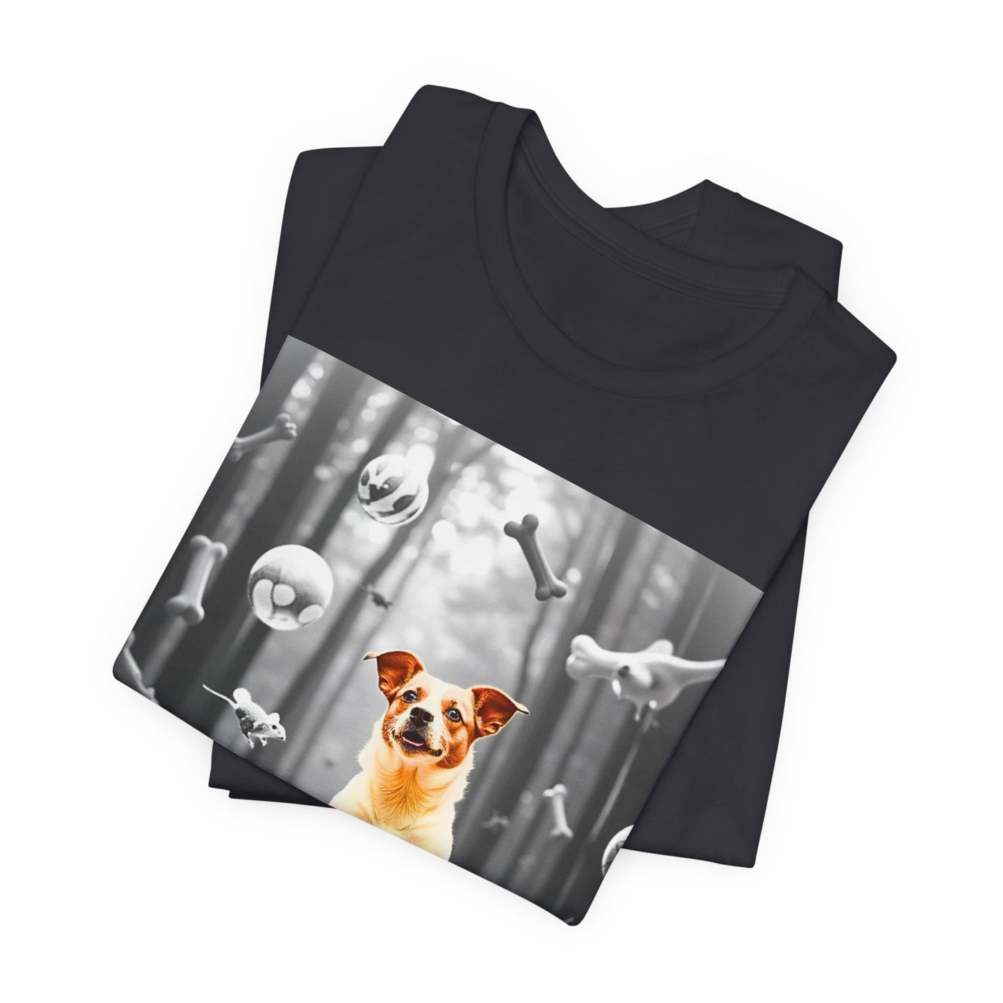 Playful Dog Themed Unisex Jersey T-Shirt - Perfect for Pet Lovers