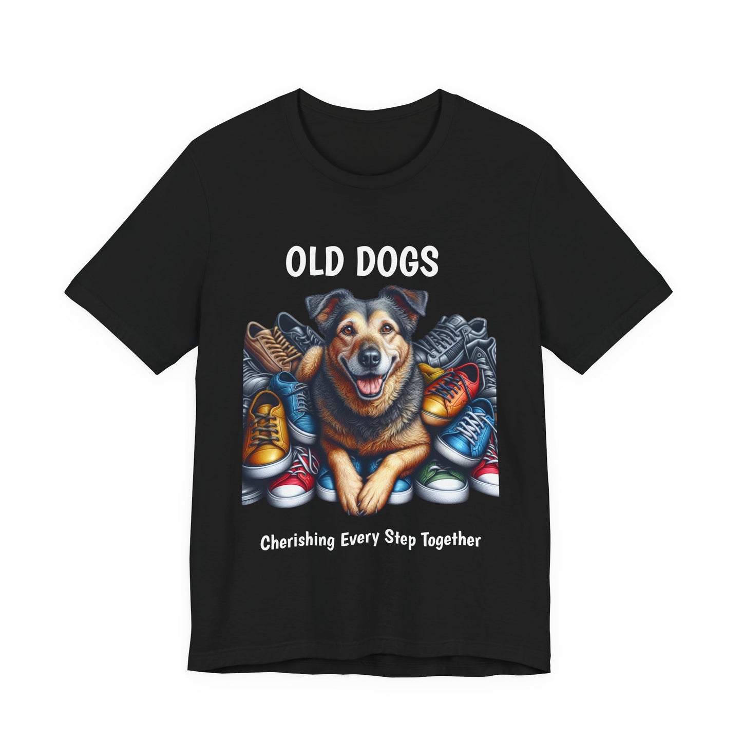 Cherish Every Step - T-Shirt for Dog Lovers | Celebrate Life with Senior Dogs | Unisex Jersey T-Shirt