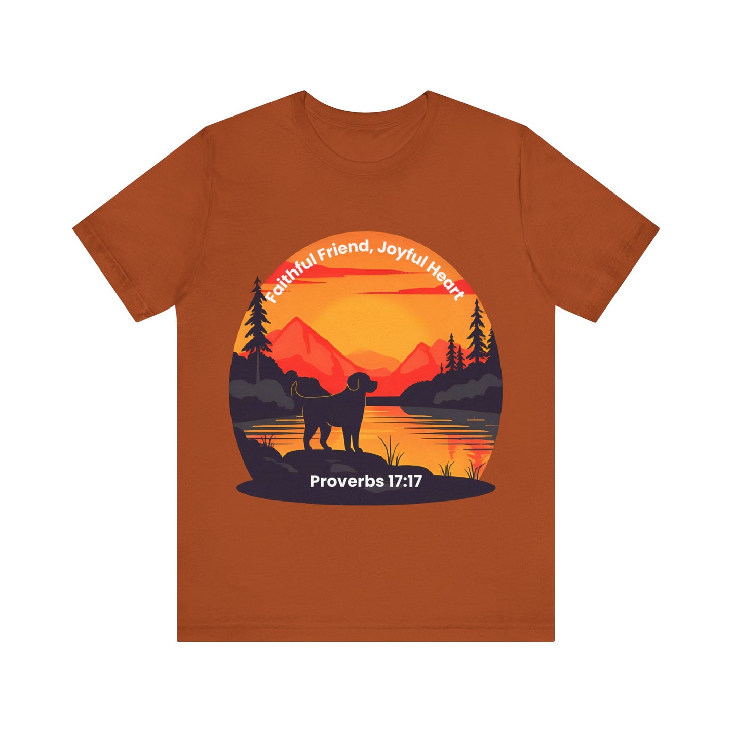 Faithful Friend, Joyful Heart – Proverbs 17:17 Sunrise Labrador Unisex T-Shirt