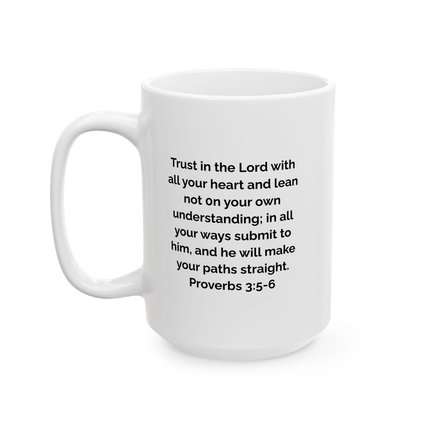 "I Don't Know What's Happening But I Trust Him" Mug – Proverbs 3:5-6 Bible Verse | Funny Christian Dog Mug