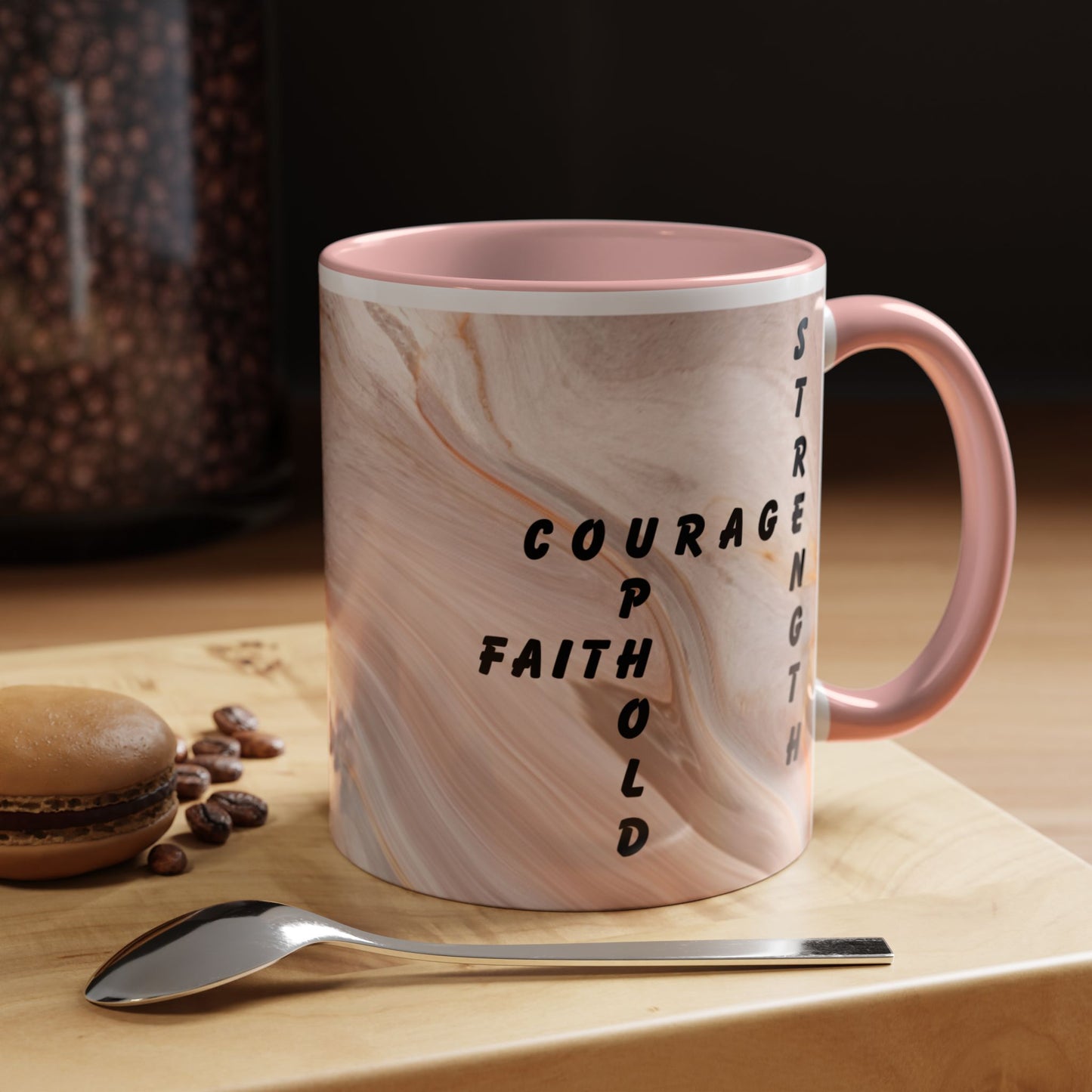 Isaiah 41:10 Encouragement Mug – Christian Scripture Coffee Cup with Wraparound Textured Design – Faith & Strength Gift in Multiple Accent Colors