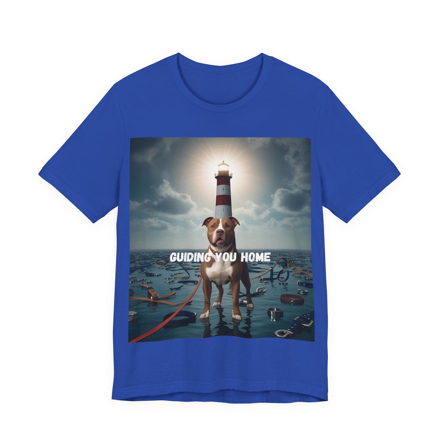 Guiding You Home Pitbull Surreal Unisex T-Shirt – Psalm 23:4 Faith & Loyalty Christian Tee