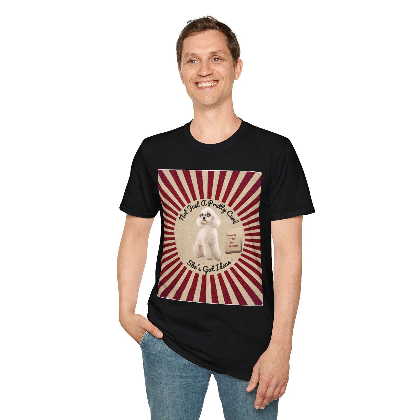 Retro Poodle T-Shirt – "Not Just a Pretty Curl, She's Got Ideas"