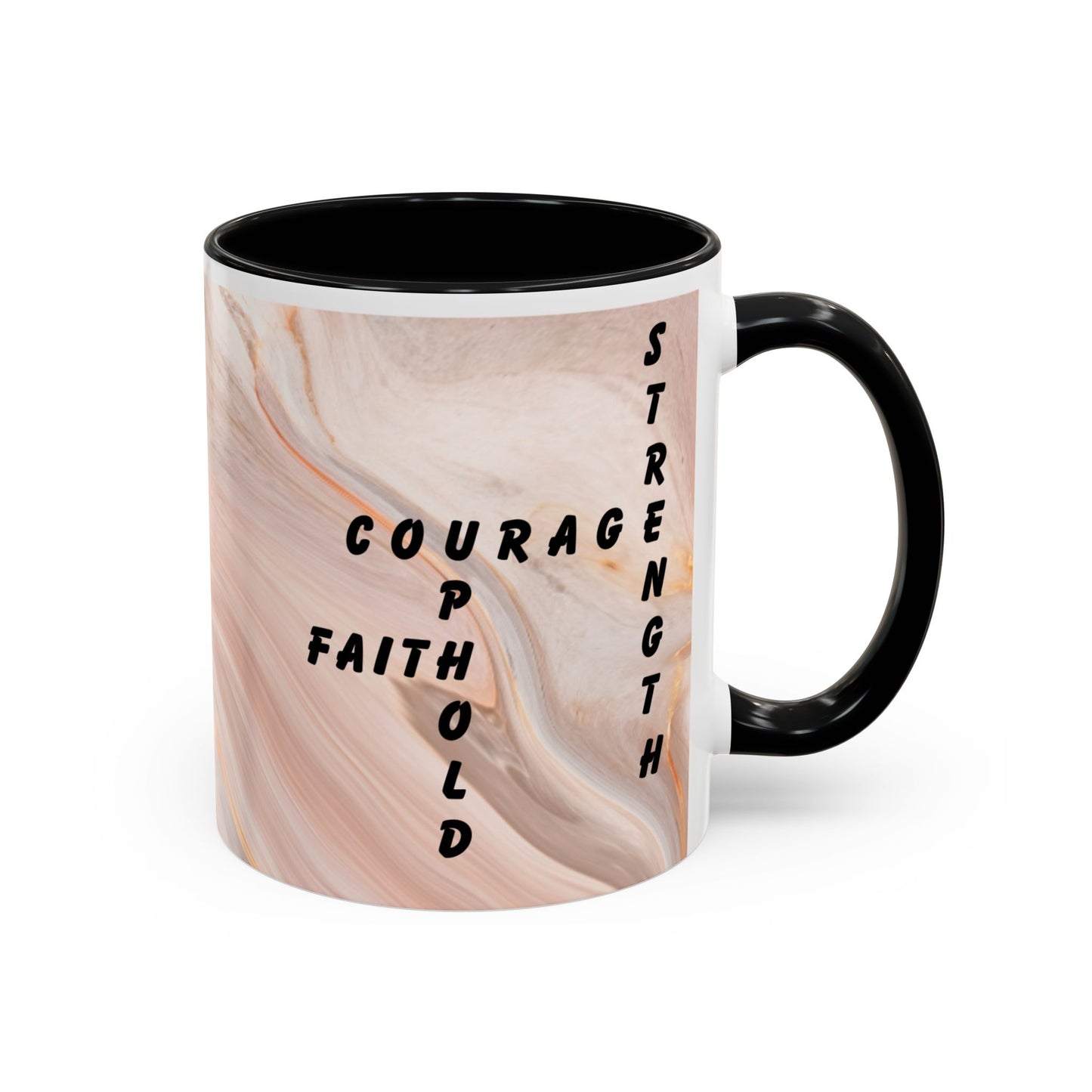 Isaiah 41:10 Encouragement Mug – Christian Scripture Coffee Cup with Wraparound Textured Design – Faith & Strength Gift in Multiple Accent Colors