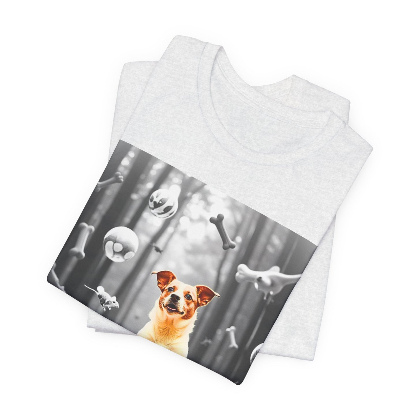 Playful Dog Themed Unisex Jersey T-Shirt - Perfect for Pet Lovers