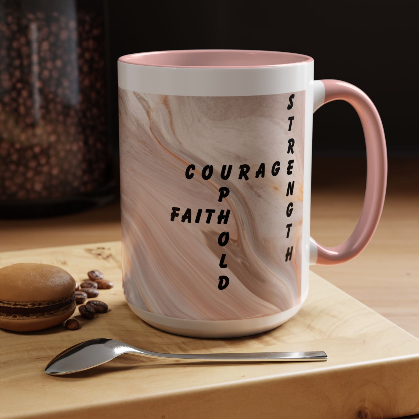 Isaiah 41:10 Encouragement Mug – Christian Scripture Coffee Cup with Wraparound Textured Design – Faith & Strength Gift in Multiple Accent Colors