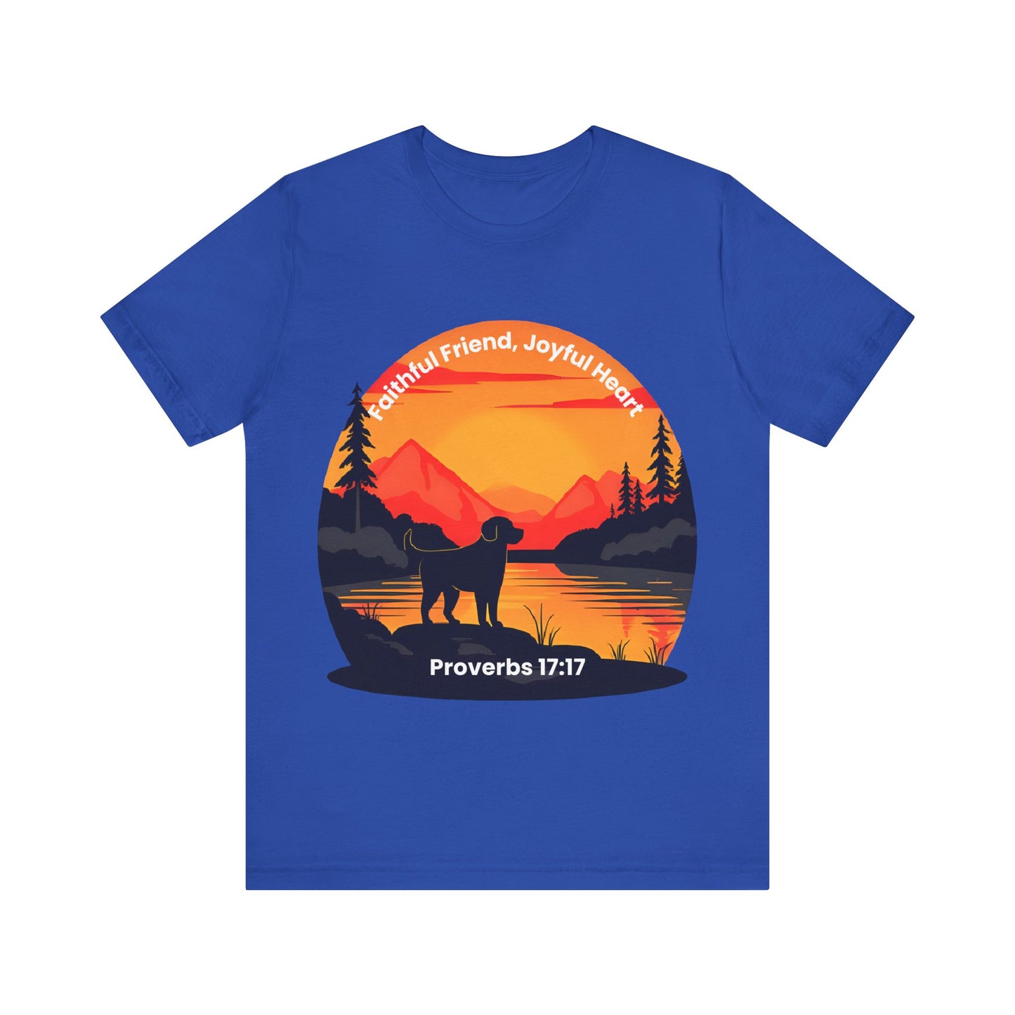 Faithful Friend, Joyful Heart – Proverbs 17:17 Sunrise Labrador Unisex T-Shirt