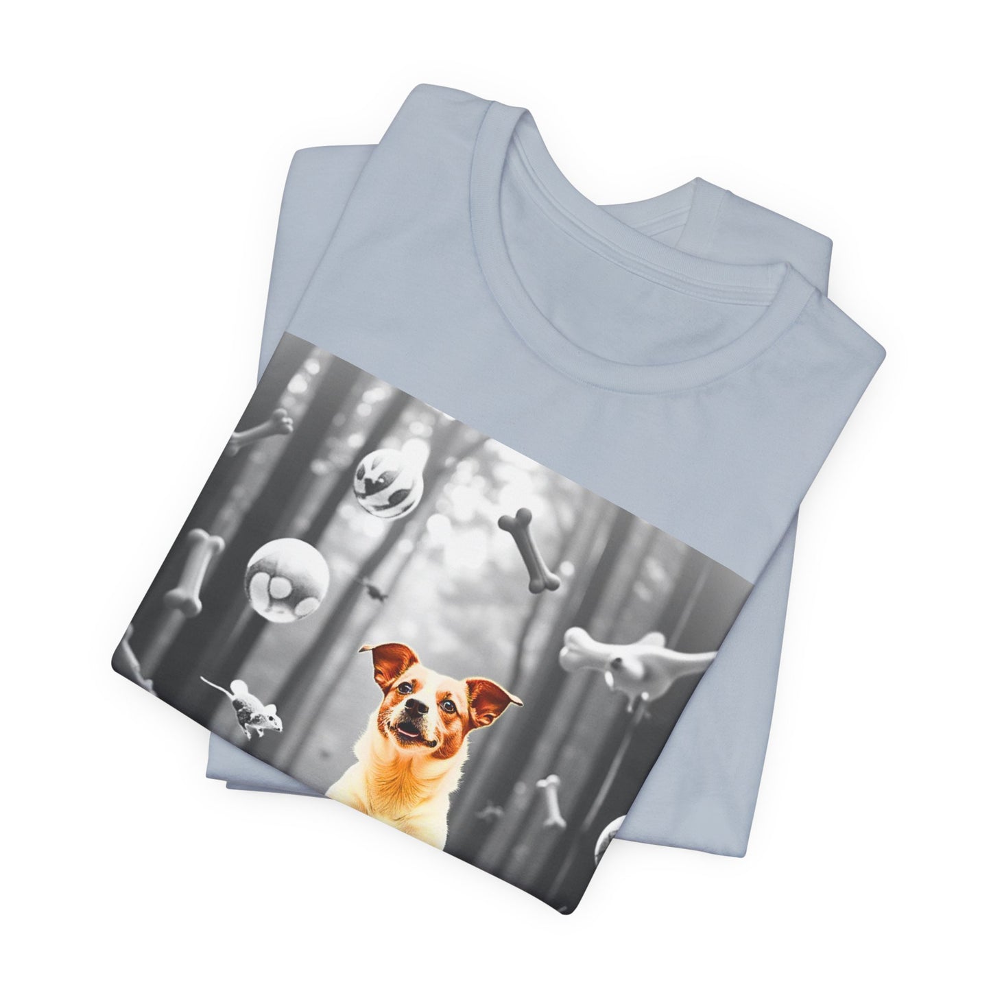 Playful Dog Themed Unisex Jersey T-Shirt - Perfect for Pet Lovers
