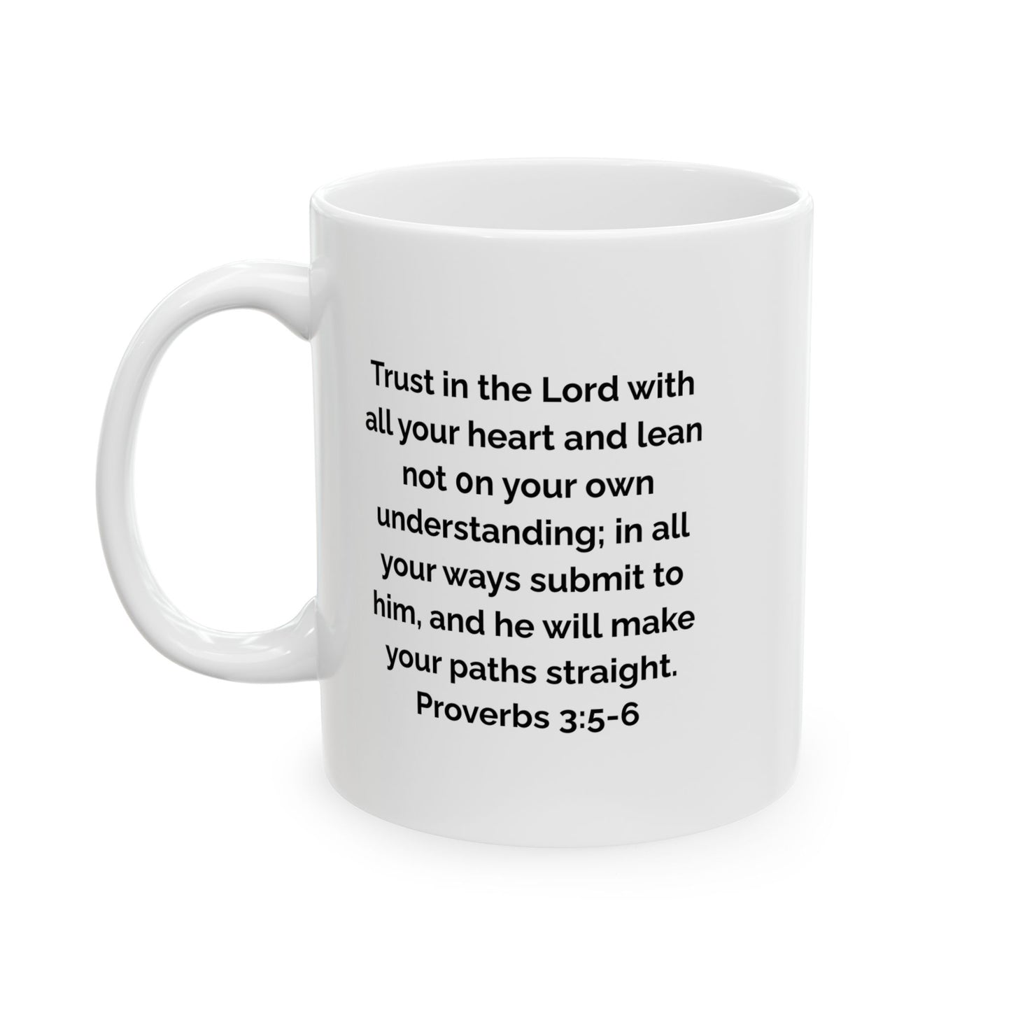 "I Don't Know What's Happening But I Trust Him" Mug – Proverbs 3:5-6 Bible Verse | Funny Christian Dog Mug