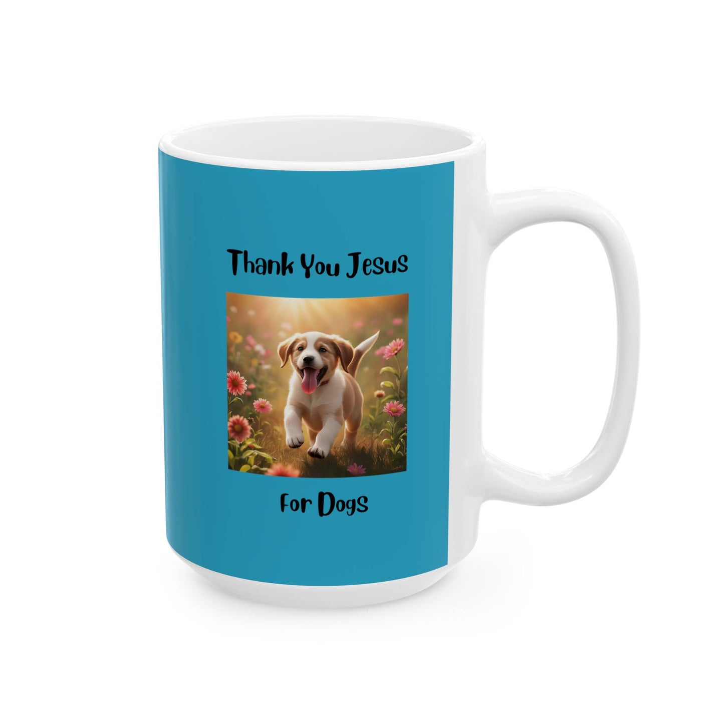 Thank You Jesus Ceramic Mug - Celebrating the Blessing of Dogs and Cats