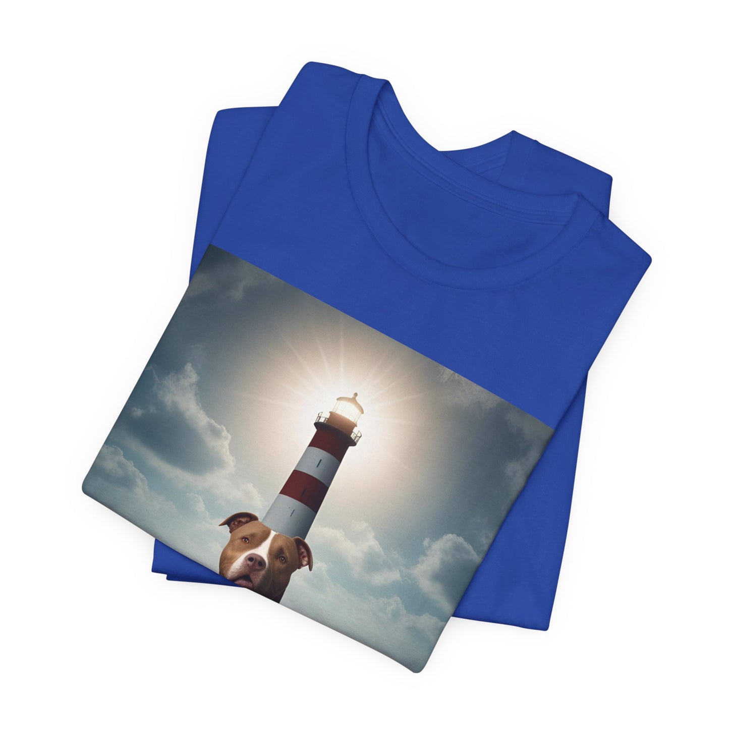 Guiding You Home Pitbull Surreal Unisex T-Shirt – Psalm 23:4 Faith & Loyalty Christian Tee