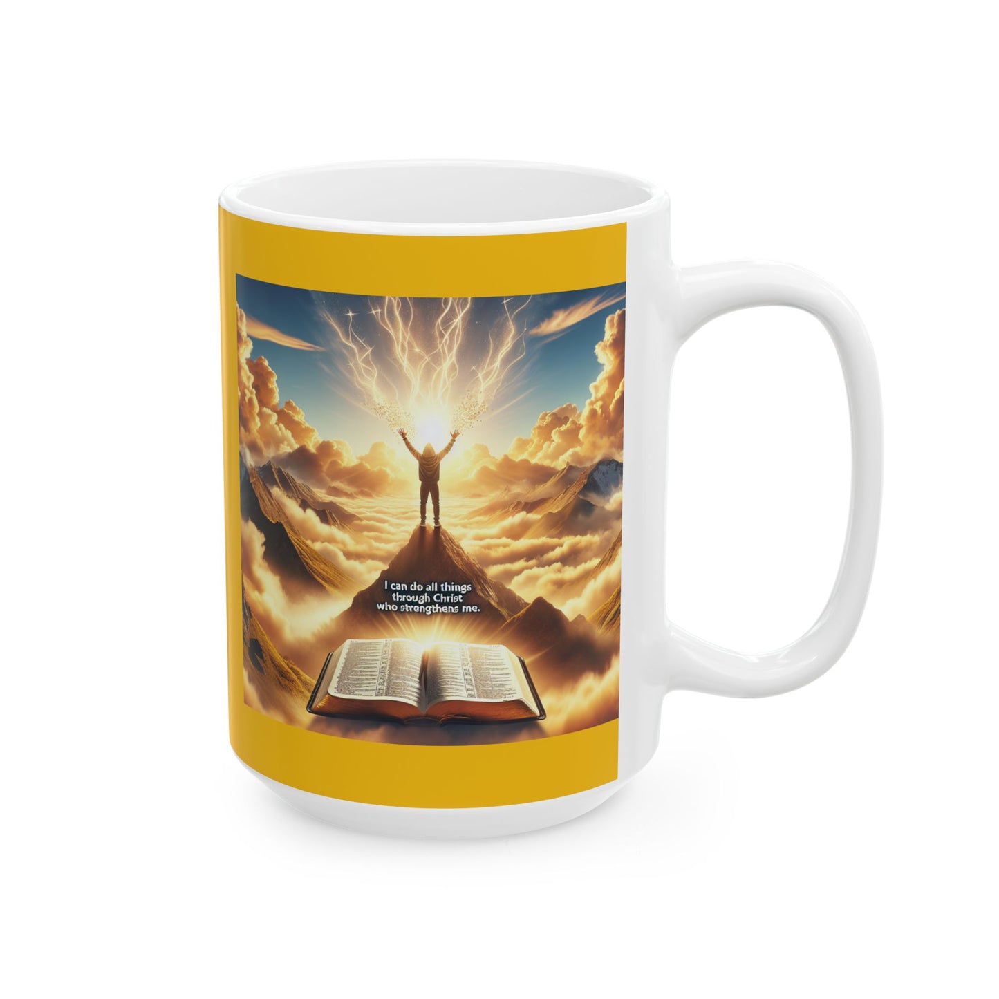 Inspirational Bible Verse Mug - 'I Can Do All Things Through Christ' - Philippians 4:13 Christian Motivational Mug