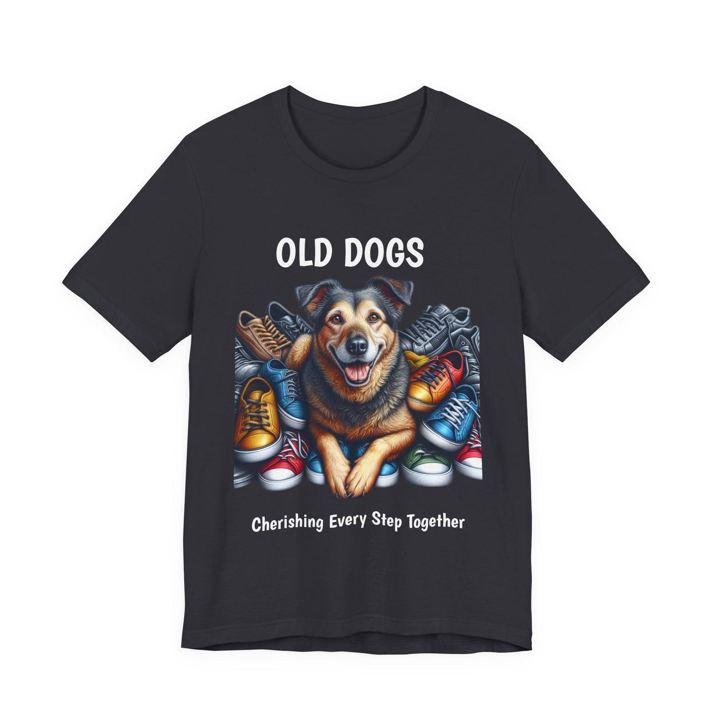 Cherish Every Step - T-Shirt for Dog Lovers | Celebrate Life with Senior Dogs | Unisex Jersey T-Shirt