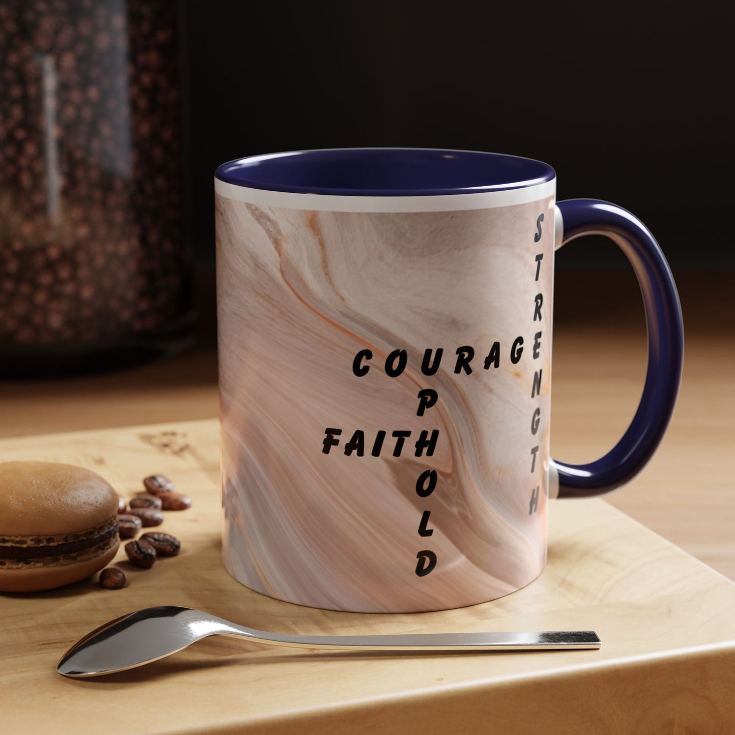 Isaiah 41:10 Encouragement Mug – Christian Scripture Coffee Cup with Wraparound Textured Design – Faith & Strength Gift in Multiple Accent Colors