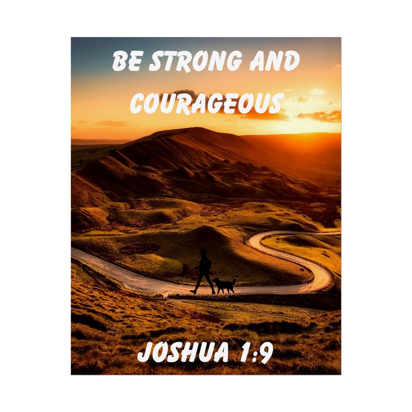 Bible Verse Wall Art Joshua 1:9 Be Strong and Courageous