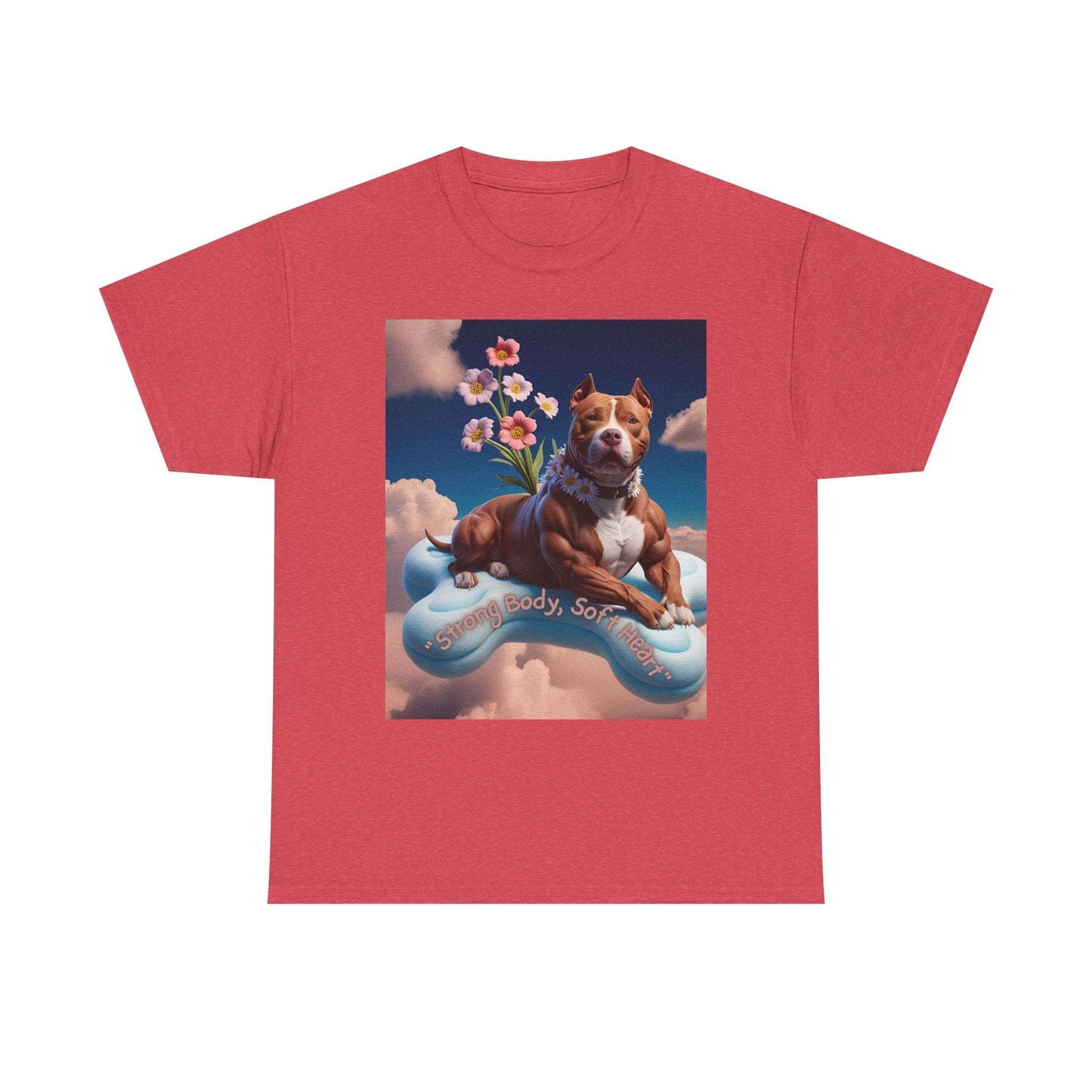 Surreal Pitbull Cloud T-Shirt – "Strong Body, Soft Heart" Unisex Tee