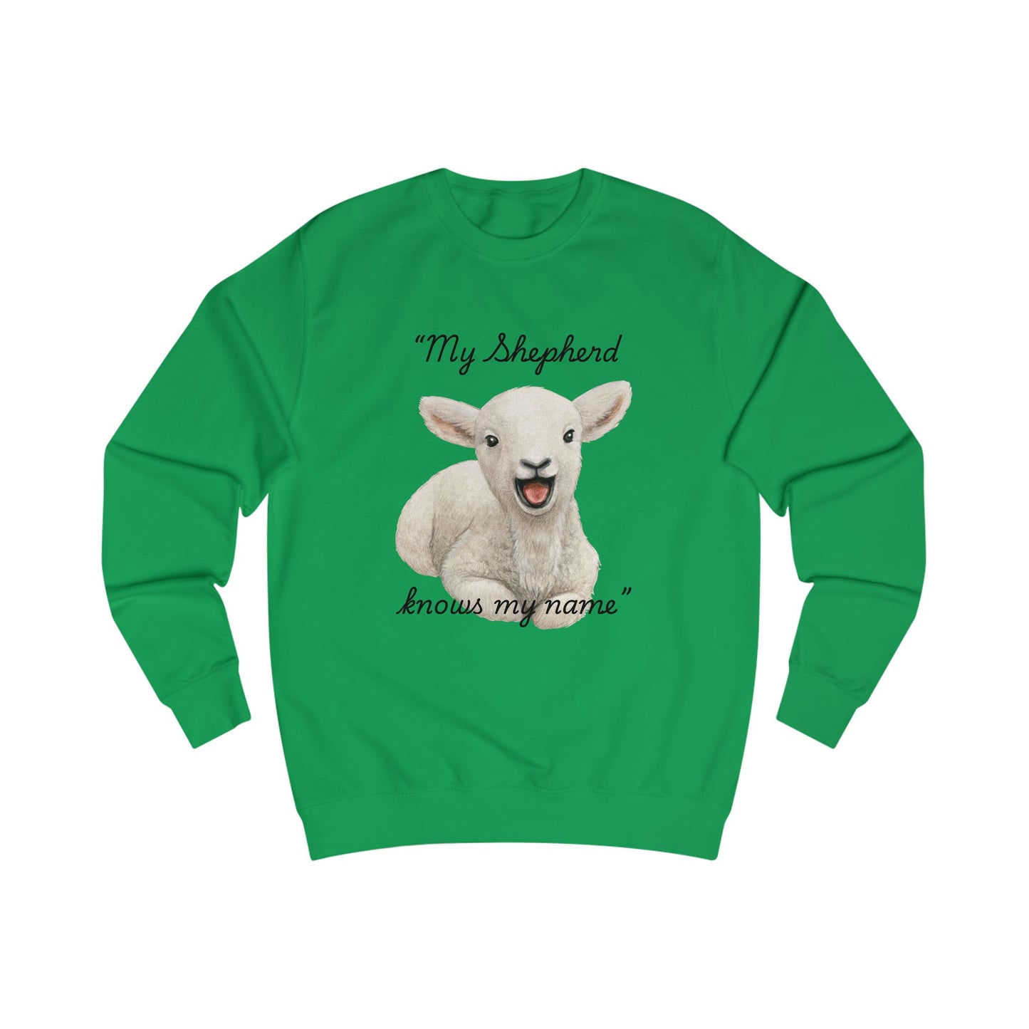 Christian Lamb Sweatshirt – "My Shepherd Knows My Name"