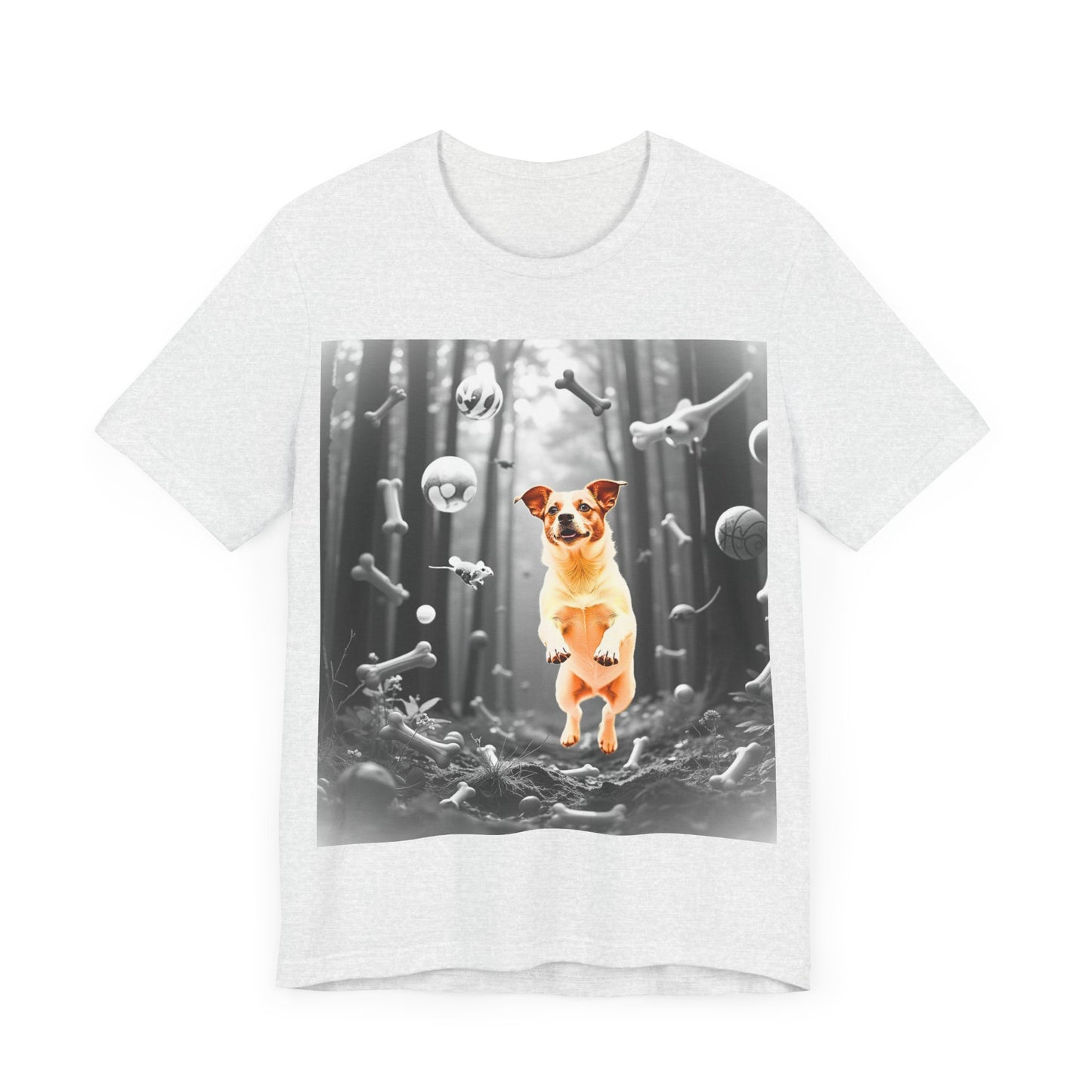 Playful Dog Themed Unisex Jersey T-Shirt - Perfect for Pet Lovers