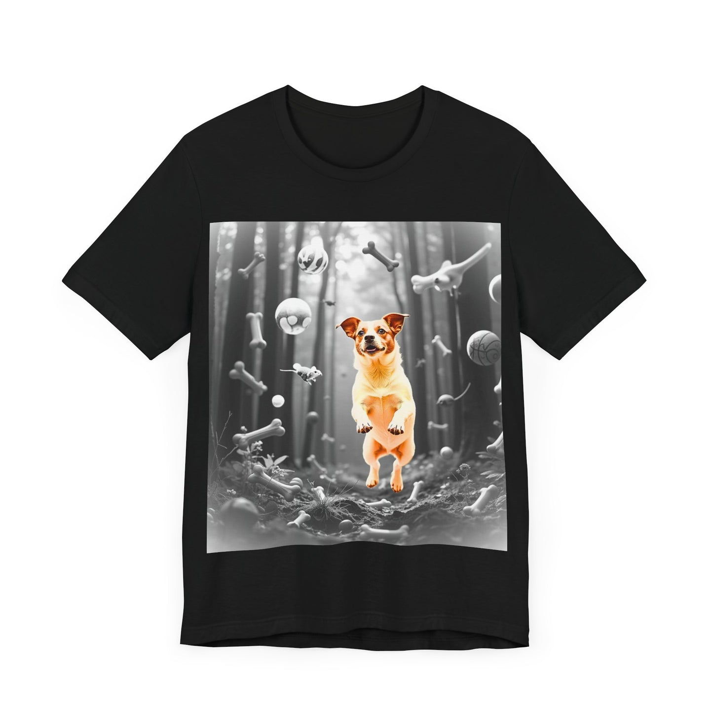 Playful Dog Themed Unisex Jersey T-Shirt - Perfect for Pet Lovers