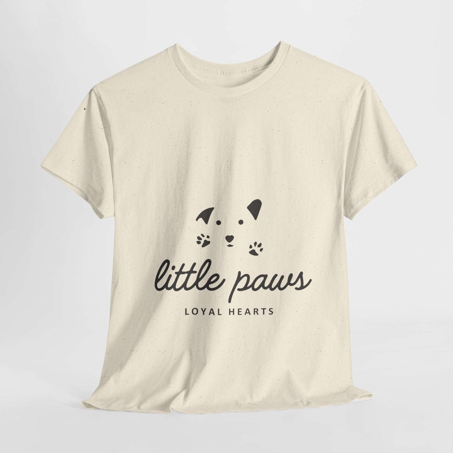 Unisex Heavy Cotton Tee - 'Little Paws, Loyal Hearts' - Perfect for Animal Lovers and Pet Owners