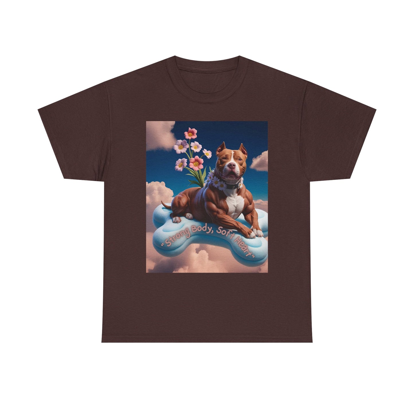 Surreal Pitbull Cloud T-Shirt – "Strong Body, Soft Heart" Unisex Tee