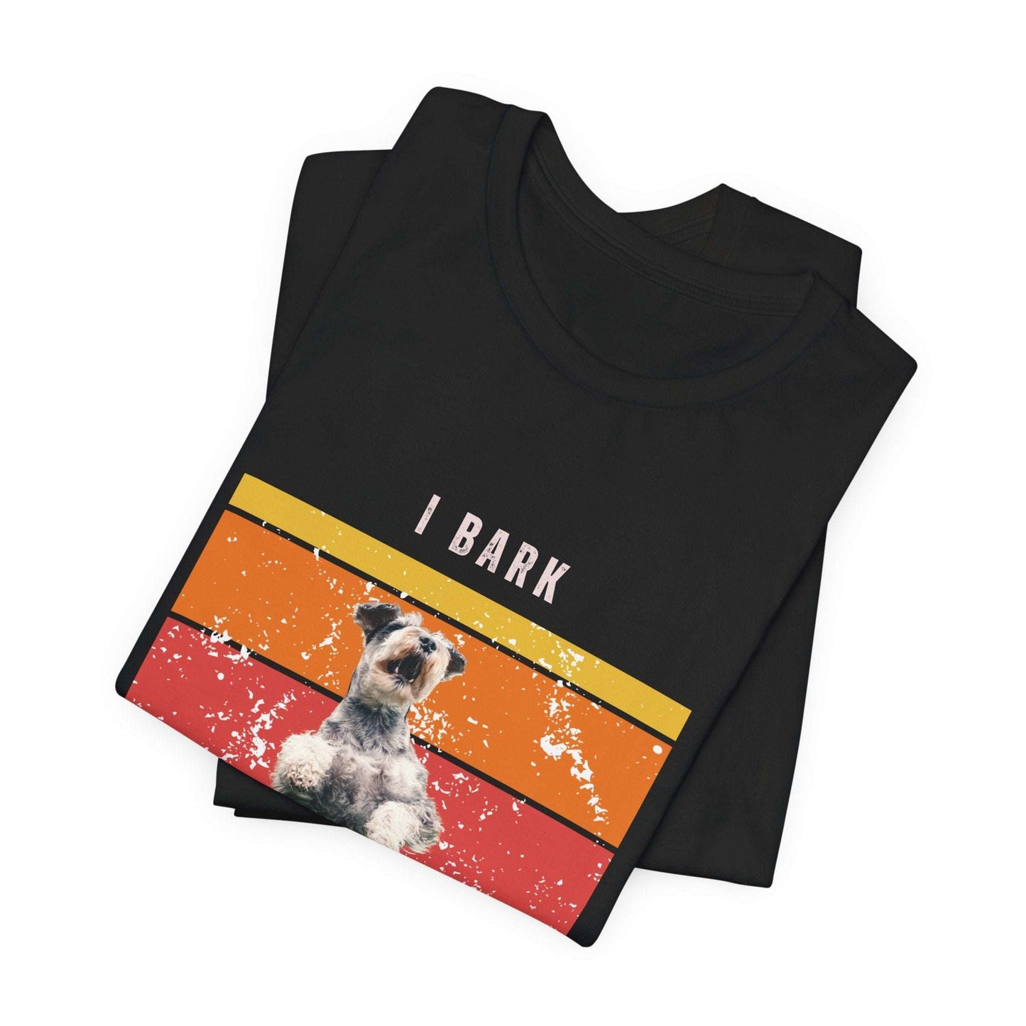 Retro Miniature Schnauzer T-Shirt – “I Bark Therefore I Am” Funny Vintage Dog Lover Tee