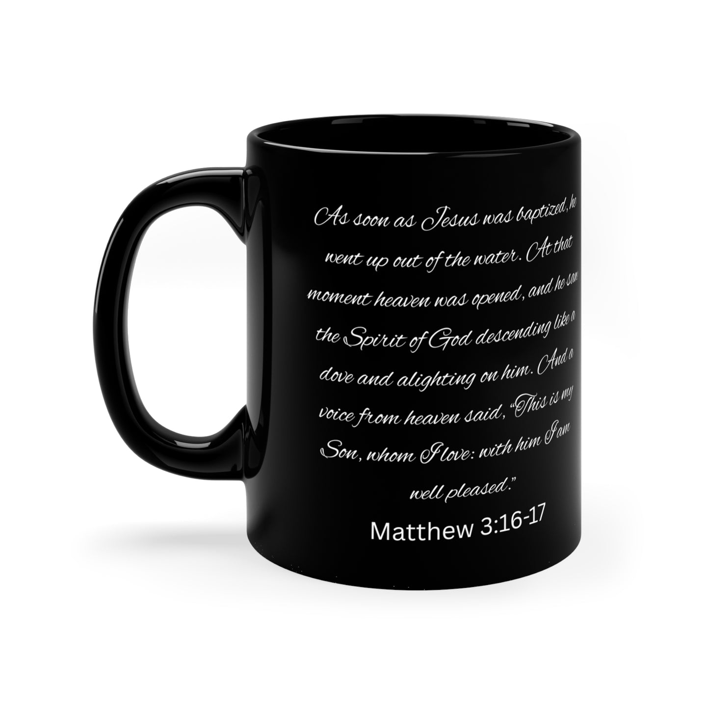 Dove & Bible Verse Mug – Matthew 3:16-17 Christian Gift