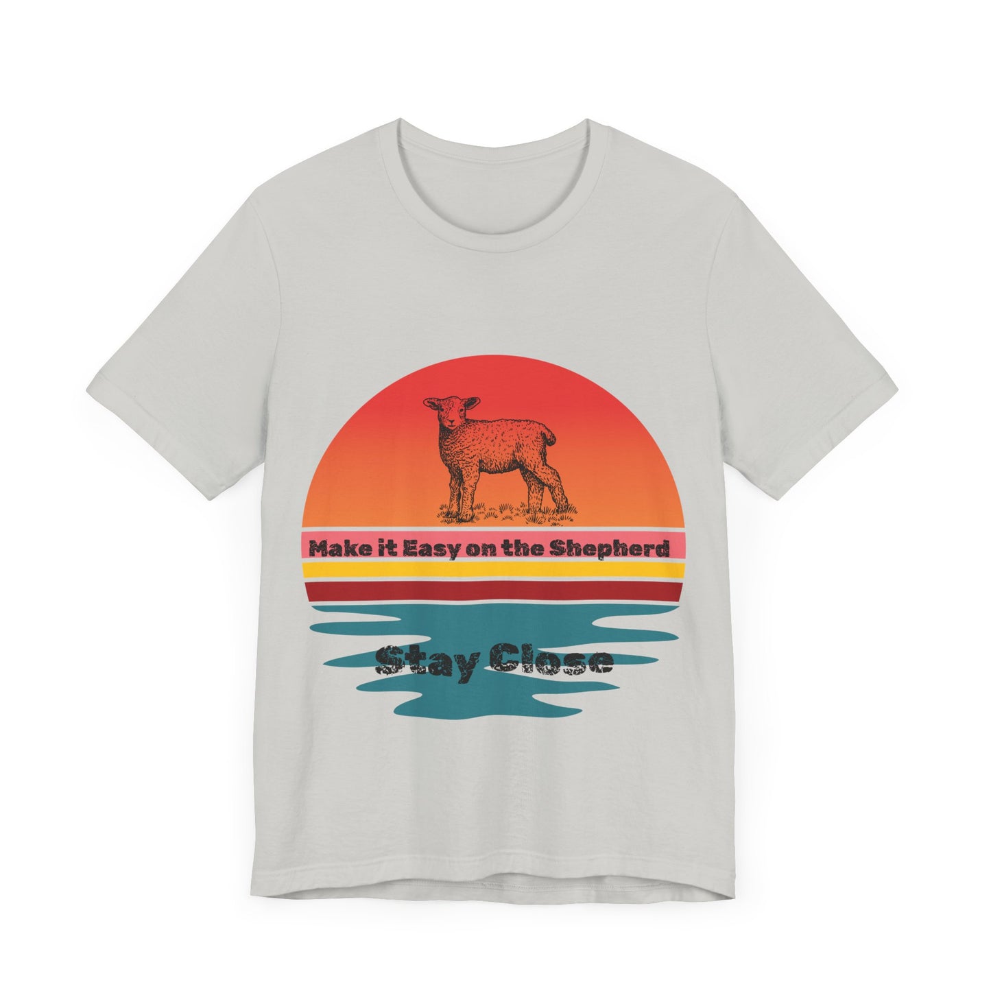 Retro Christian T-Shirt – Stay Close to the Shepherd