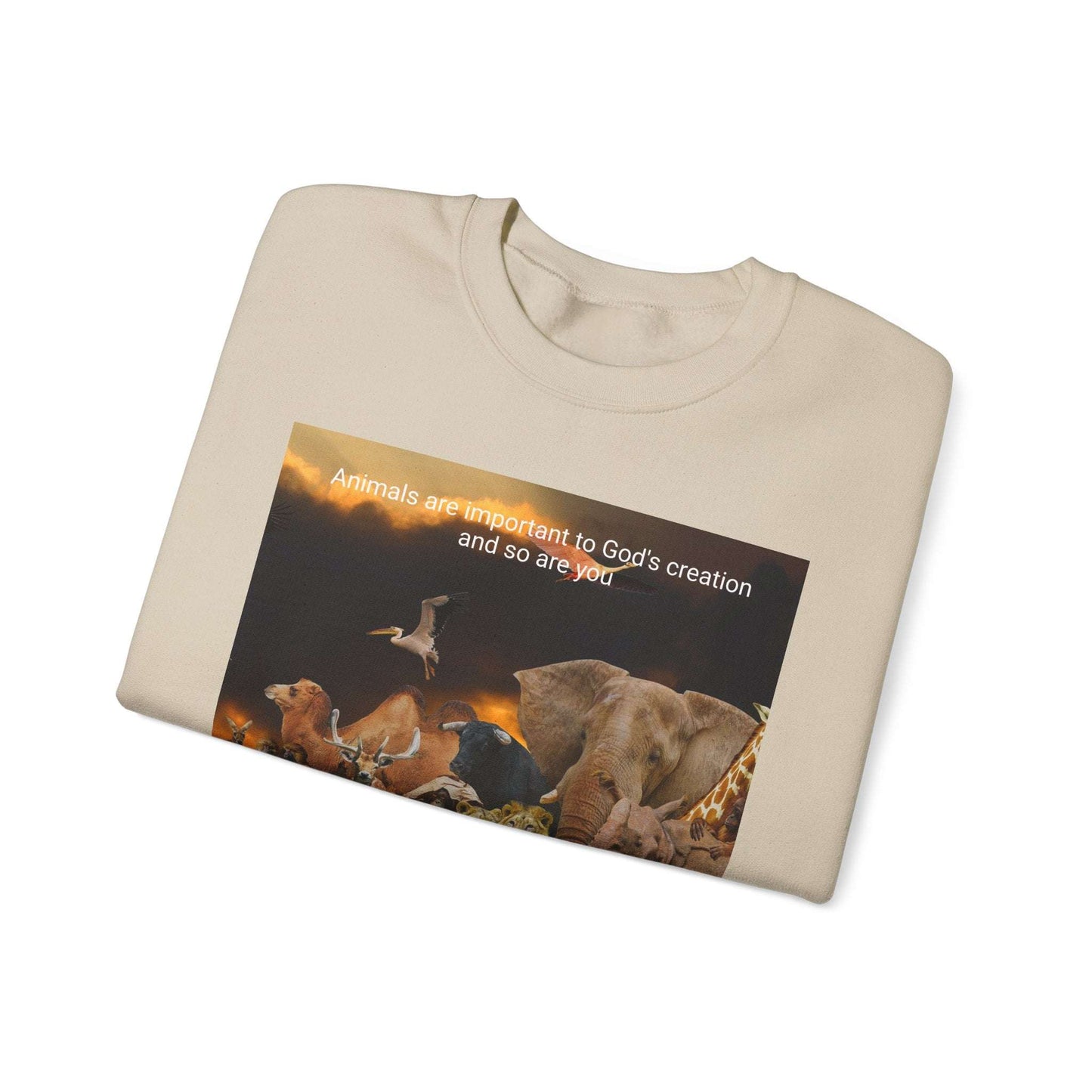 Faith-Inspired Sweatshirt | Animals Are Important to God – Cozy & Comfortable for Animal Lovers