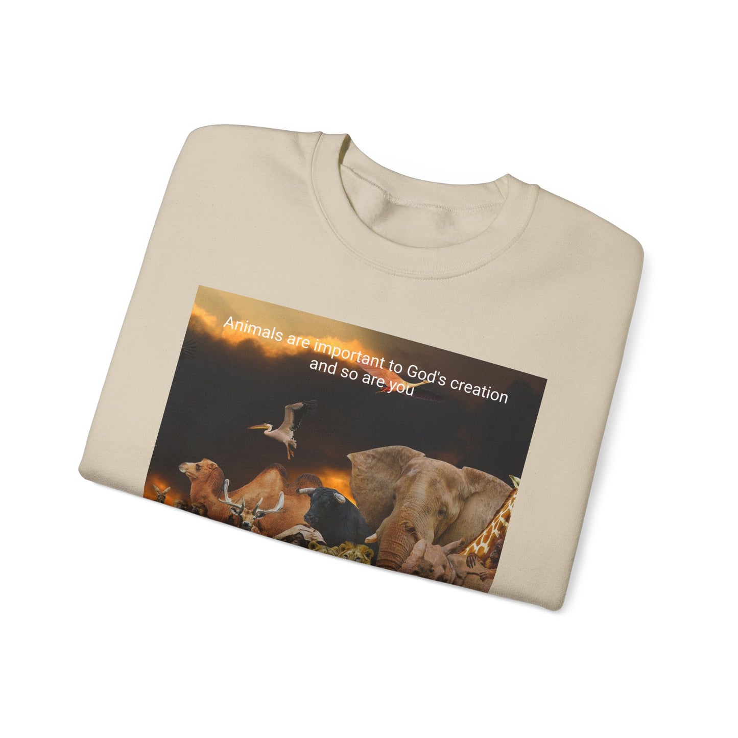 Faith-Inspired Sweatshirt | Animals Are Important to God – Cozy & Comfortable for Animal Lovers