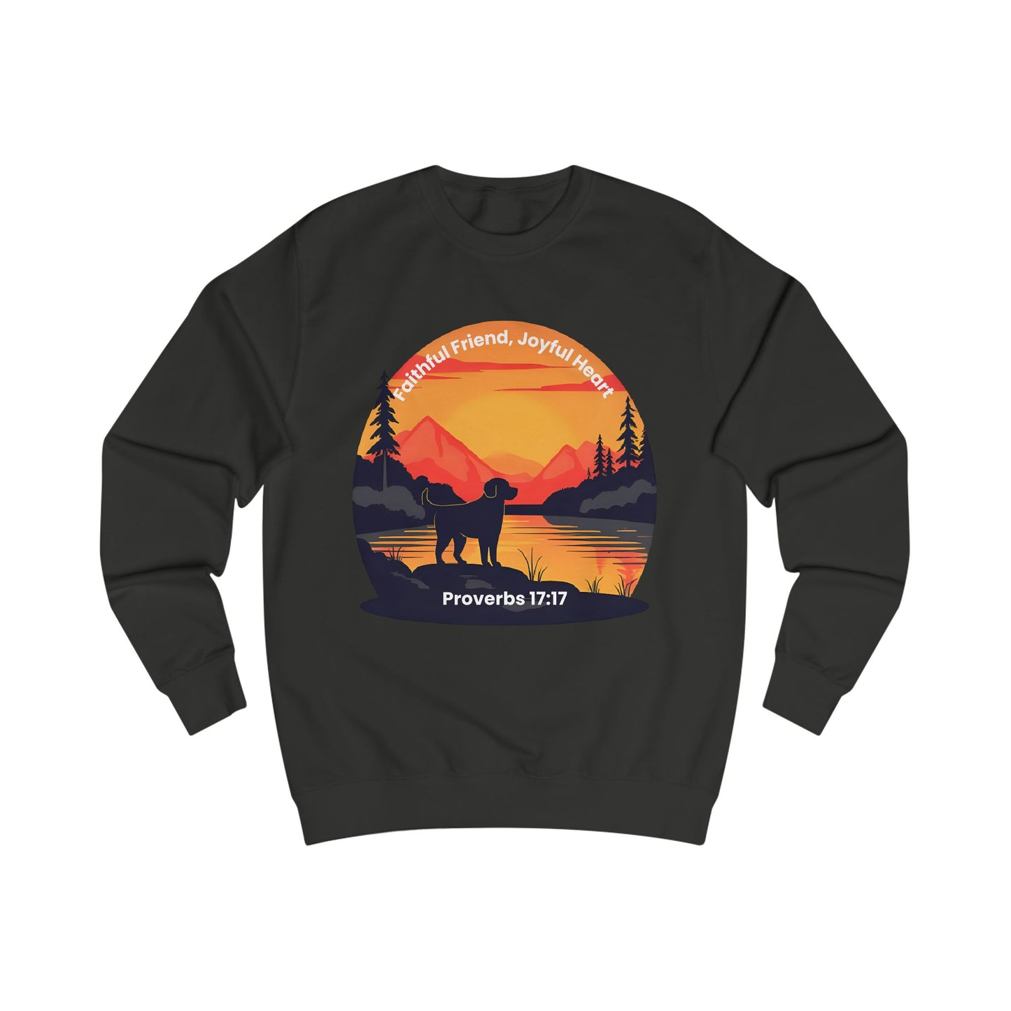 Faithful Friend, Joyful Heart – Proverbs 17:17 Sunrise Labrador Sweatshirt