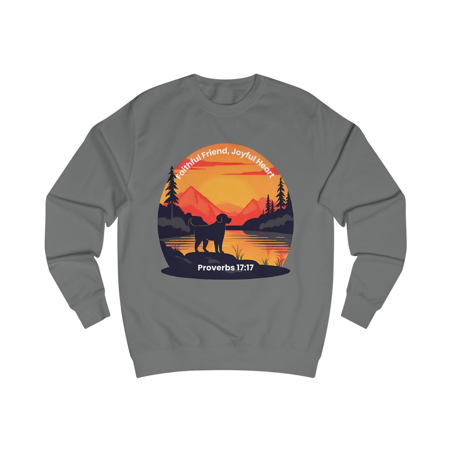 Faithful Friend, Joyful Heart – Proverbs 17:17 Sunrise Labrador Sweatshirt