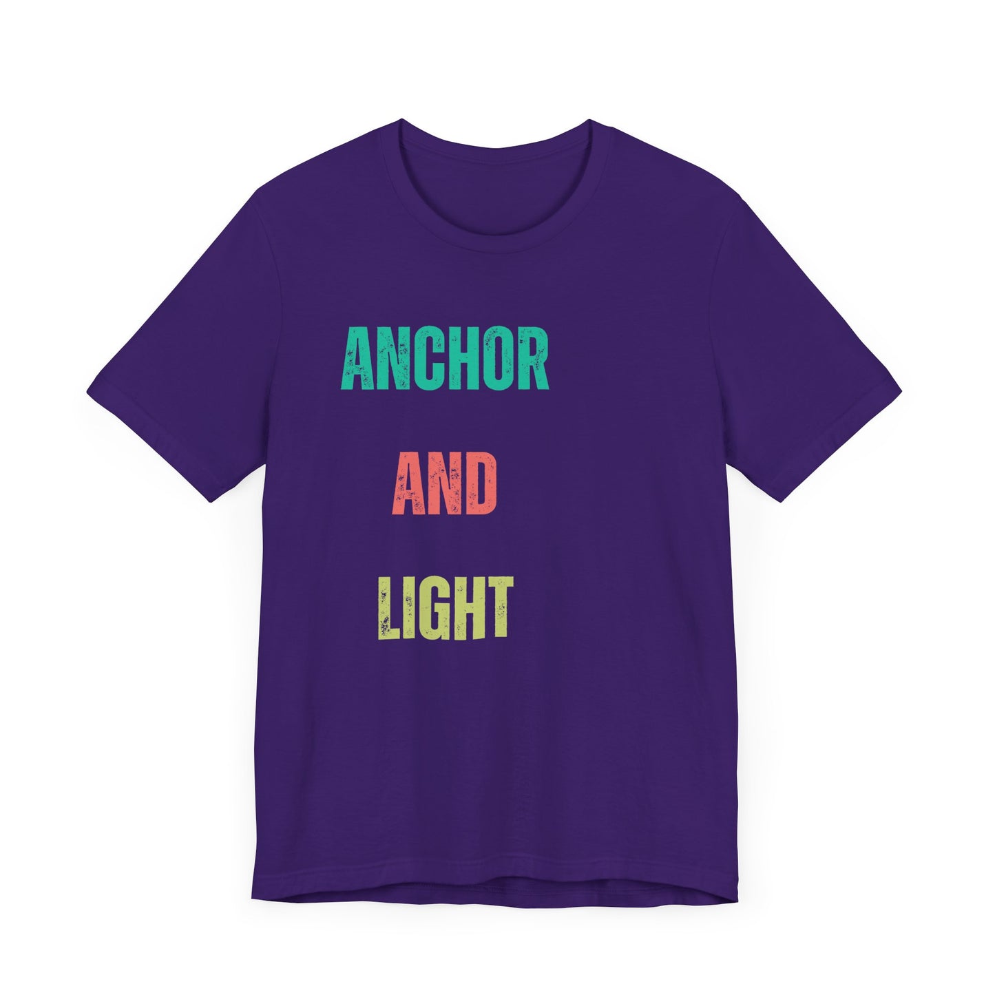Anchor & Light T-Shirt | Vintage Christian Typography Tee | Hebrews 6:19 & John 8:12 Inspired