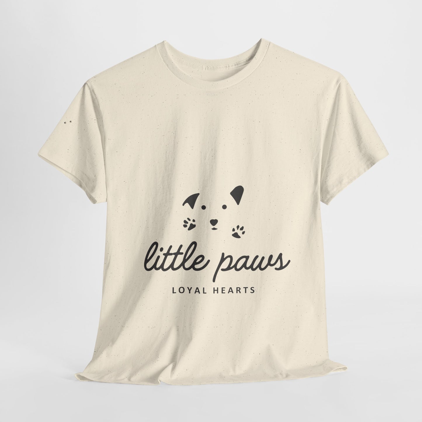 Unisex Heavy Cotton Tee - 'Little Paws, Loyal Hearts' - Perfect for Animal Lovers and Pet Owners