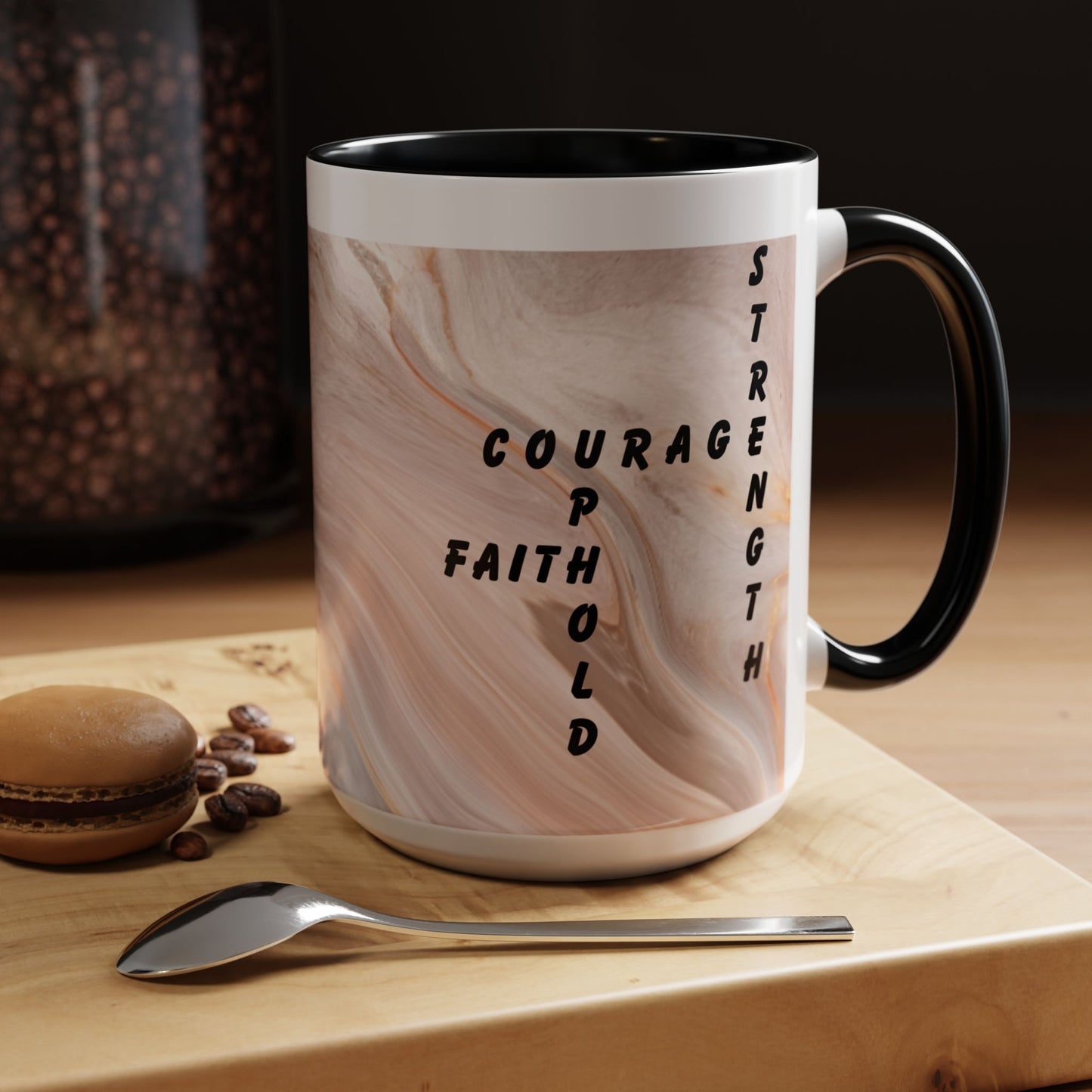 Isaiah 41:10 Encouragement Mug – Christian Scripture Coffee Cup with Wraparound Textured Design – Faith & Strength Gift in Multiple Accent Colors