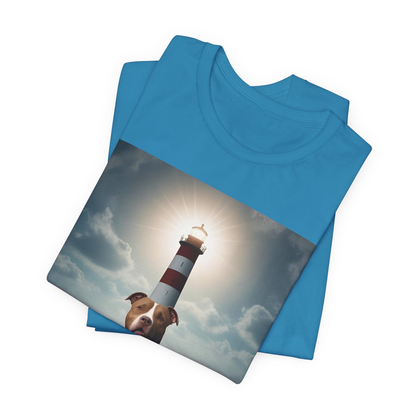 Guiding You Home Pitbull Surreal Unisex T-Shirt – Psalm 23:4 Faith & Loyalty Christian Tee