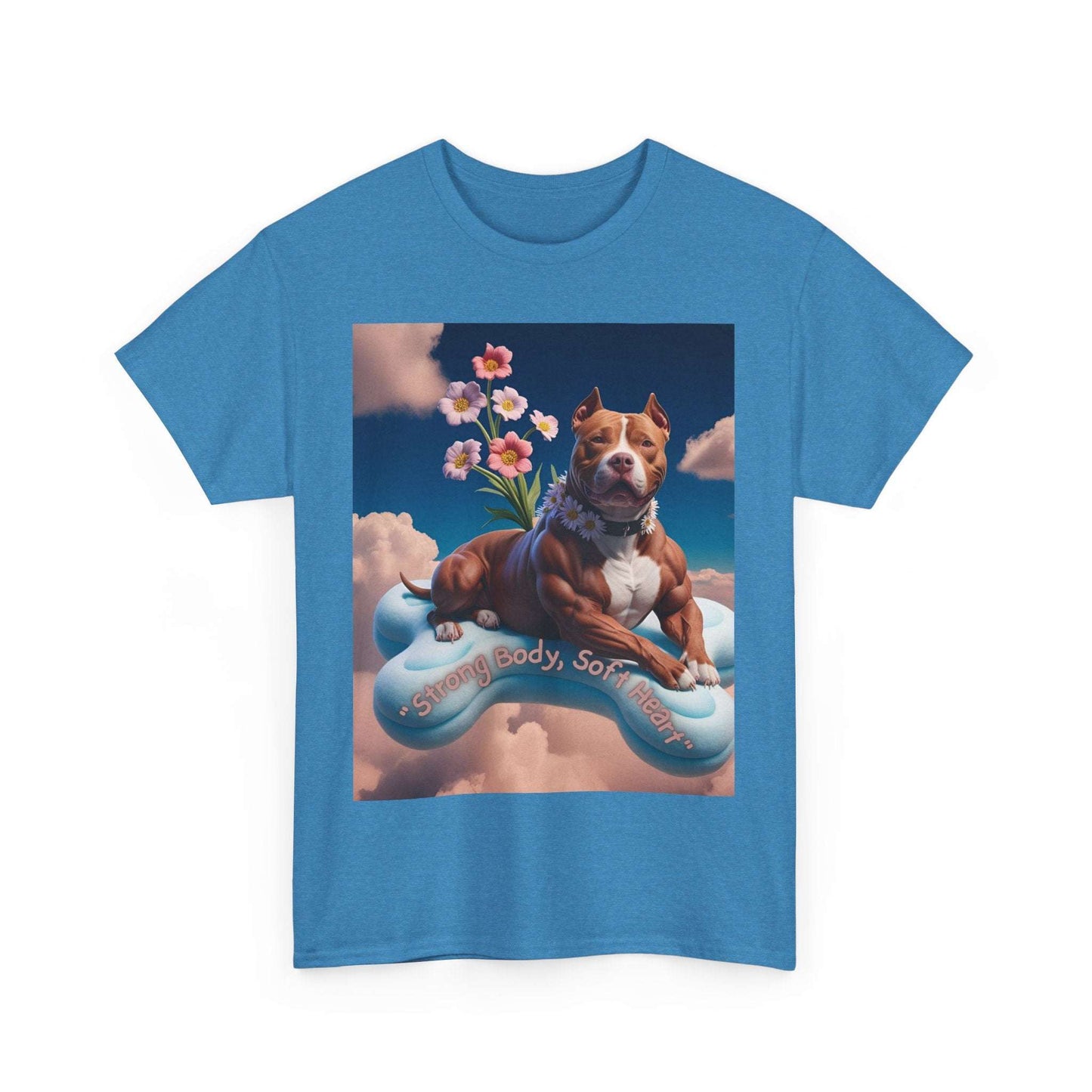 Surreal Pitbull Cloud T-Shirt – "Strong Body, Soft Heart" Unisex Tee