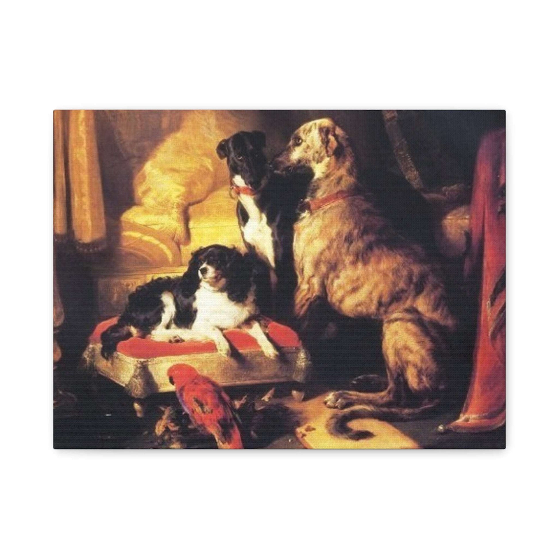 Queen Victoria's Favorite Pets - Landseer 1838 | Historical Canvas Art Print