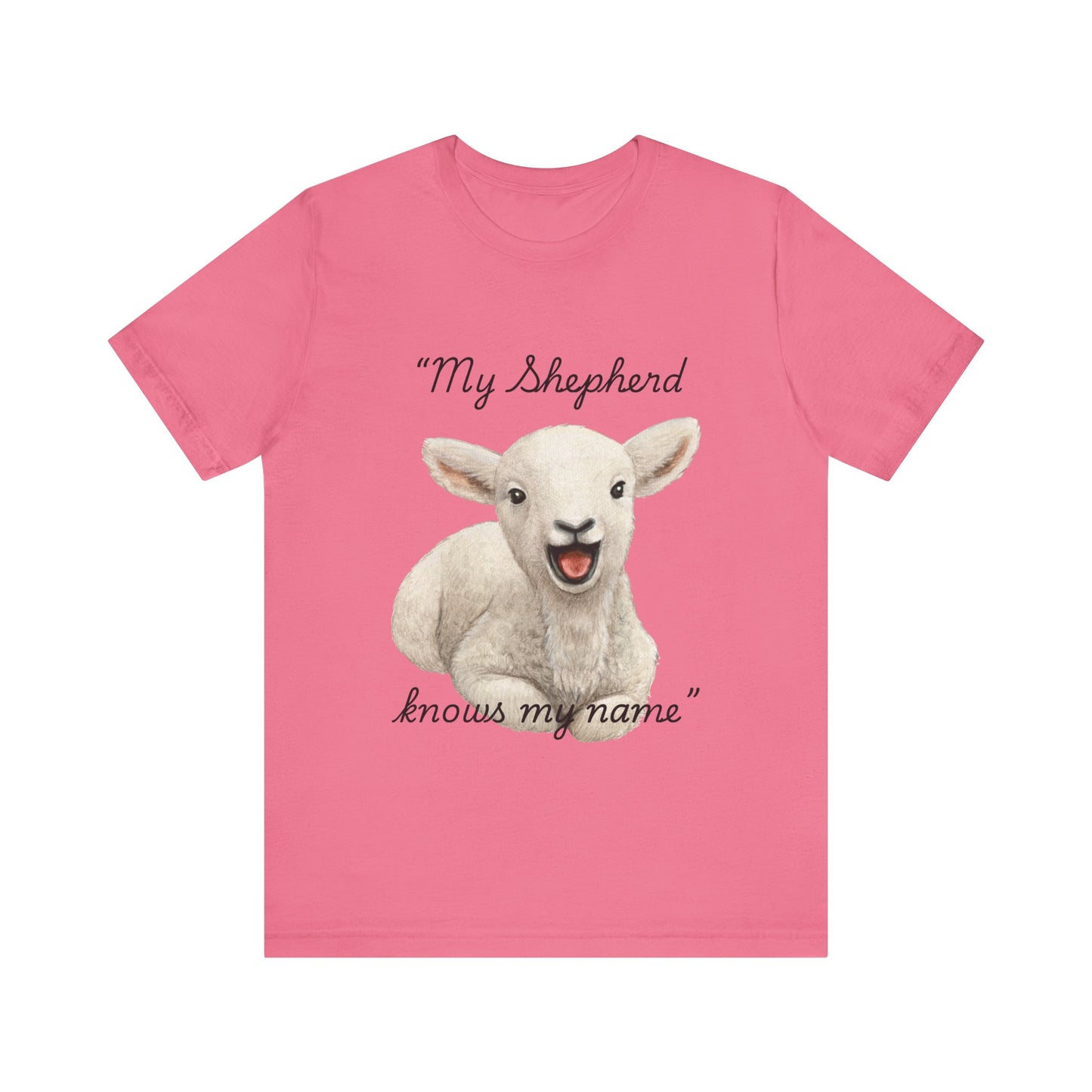 Cute Lamb Christian T-Shirt – "My Shepherd Knows My Name"