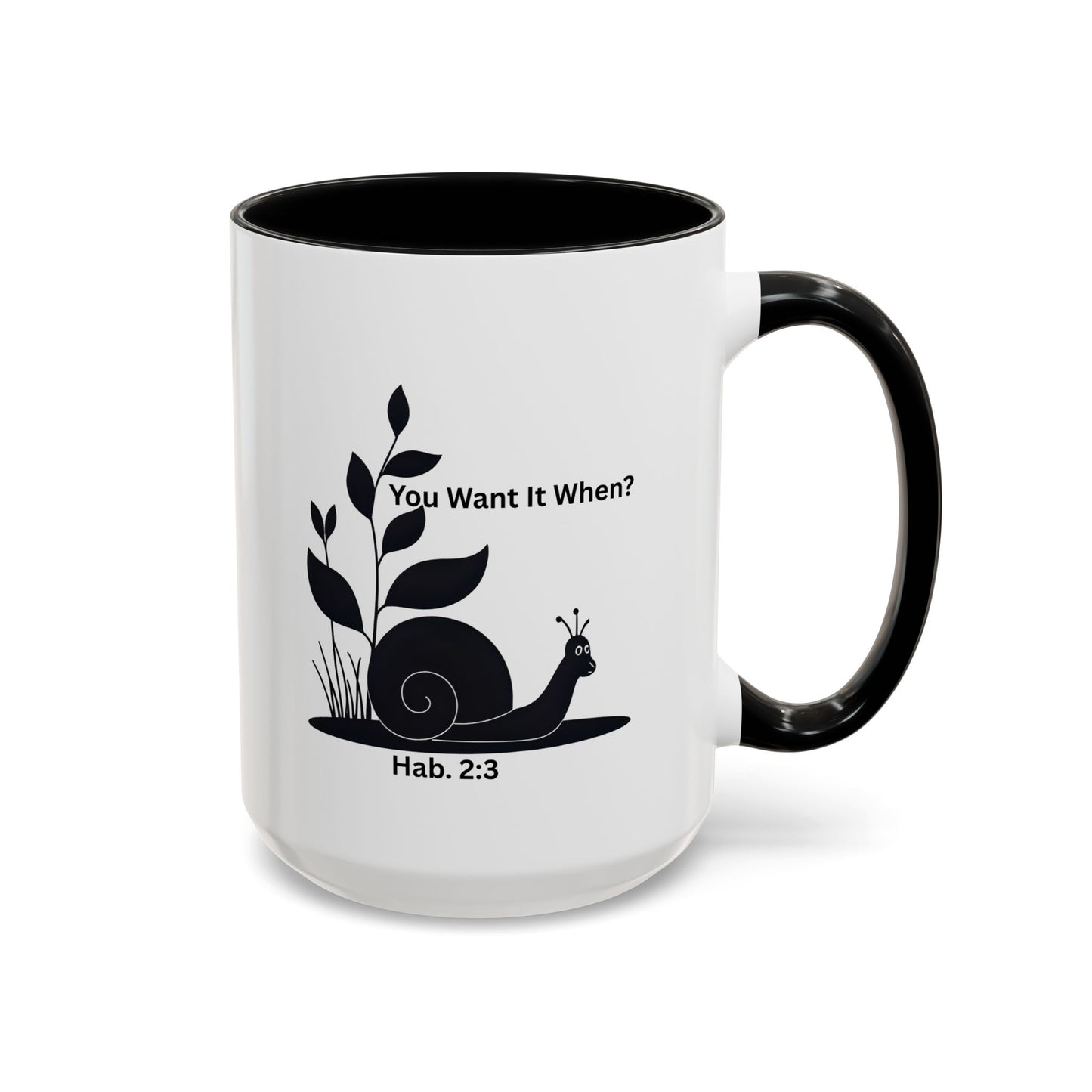 Mug - Habakkuk 2:3 Trust God's Timing Snail Path Coffee Mug