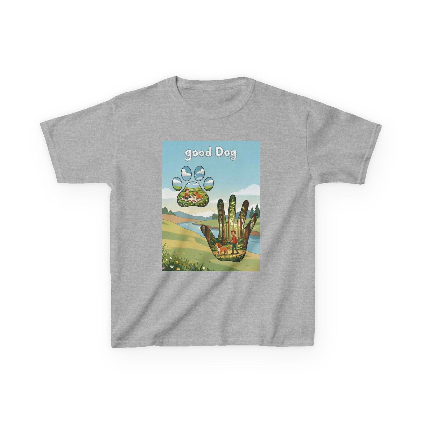 Good Dog Kids T-Shirt – Faith Based Dog Graphic Tee – Kid Created Collection – Boy or Girl shirt