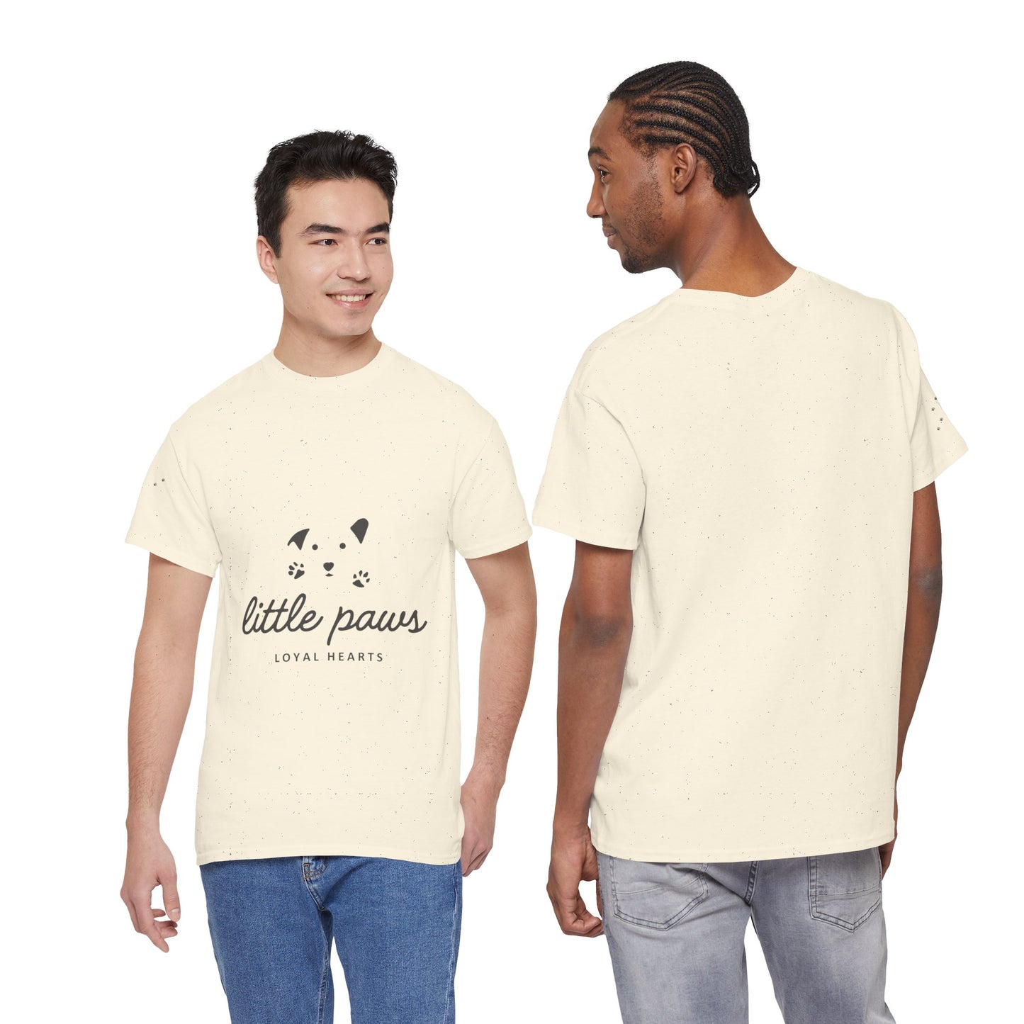 Unisex Heavy Cotton Tee - 'Little Paws, Loyal Hearts' - Perfect for Animal Lovers and Pet Owners