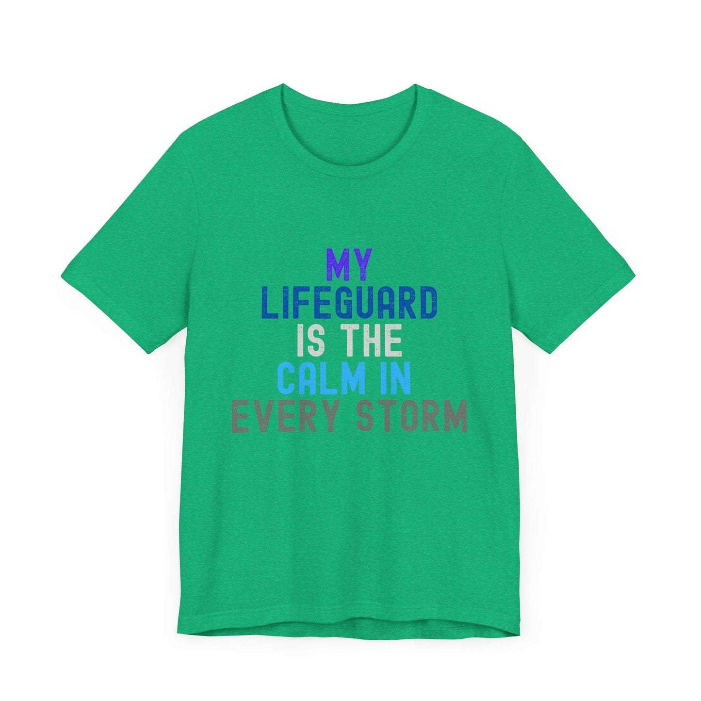 Jesus is Our Lifeguard in Every Storm Unisex Jersey Tee - Finding Peace in Life's Storms