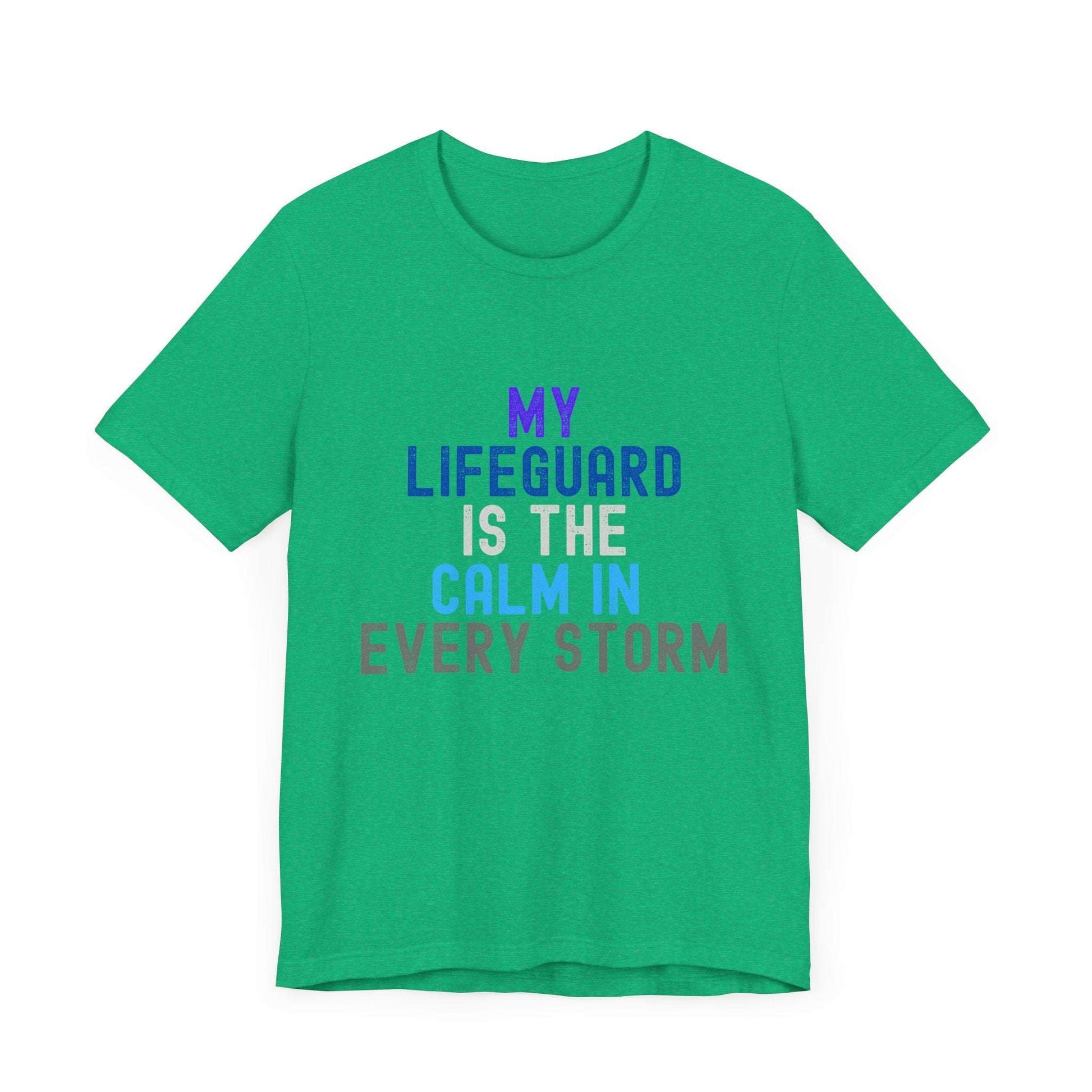 Jesus is Our Lifeguard in Every Storm Unisex Jersey Tee - Finding Peace in Life's Storms