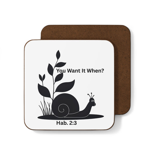 Coaster with Snail Design Habakkuk 2:3