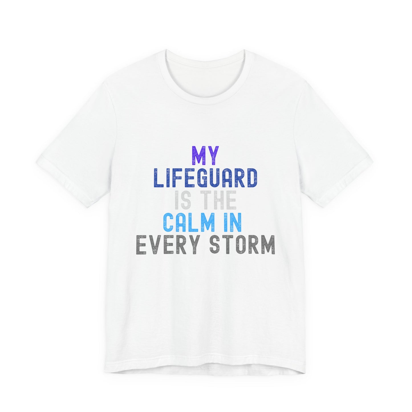 Jesus is Our Lifeguard in Every Storm Unisex Jersey Tee - Finding Peace in Life's Storms