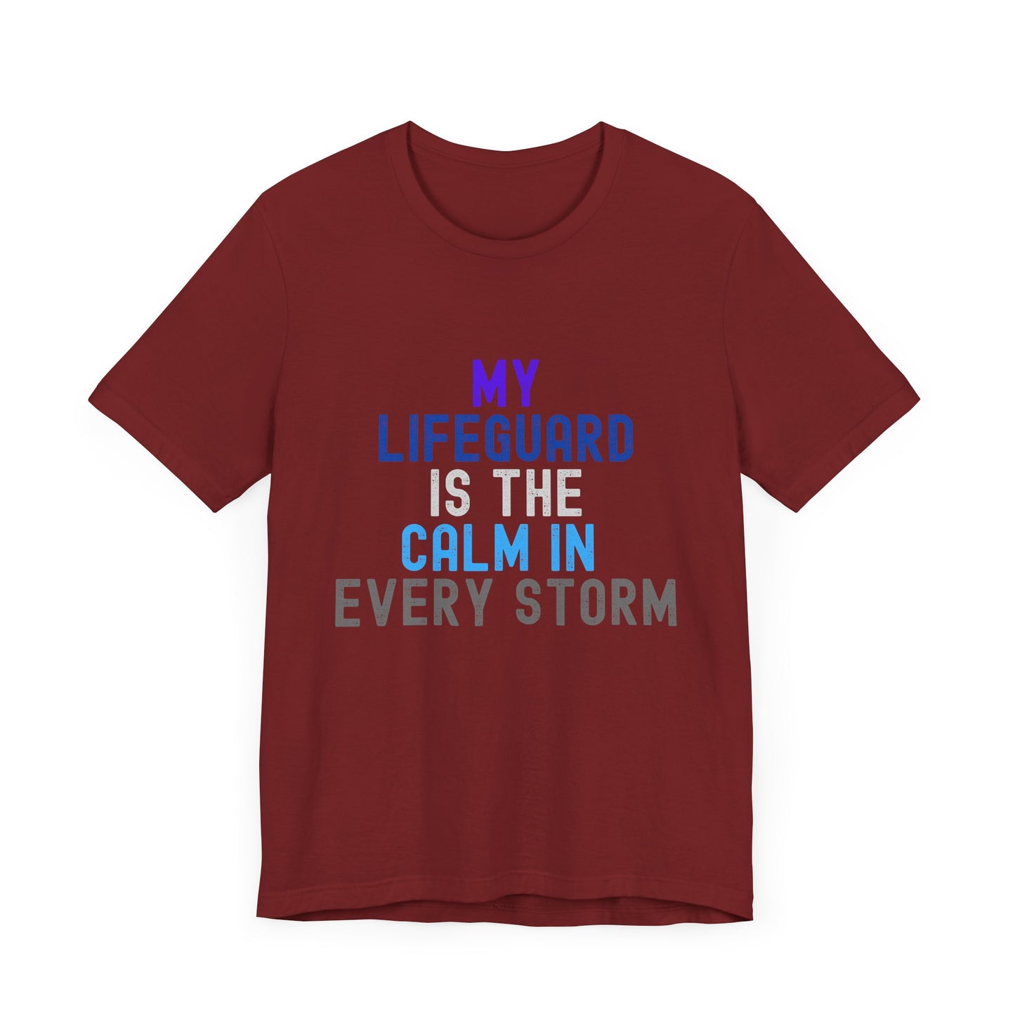 Jesus is Our Lifeguard in Every Storm Unisex Jersey Tee - Finding Peace in Life's Storms