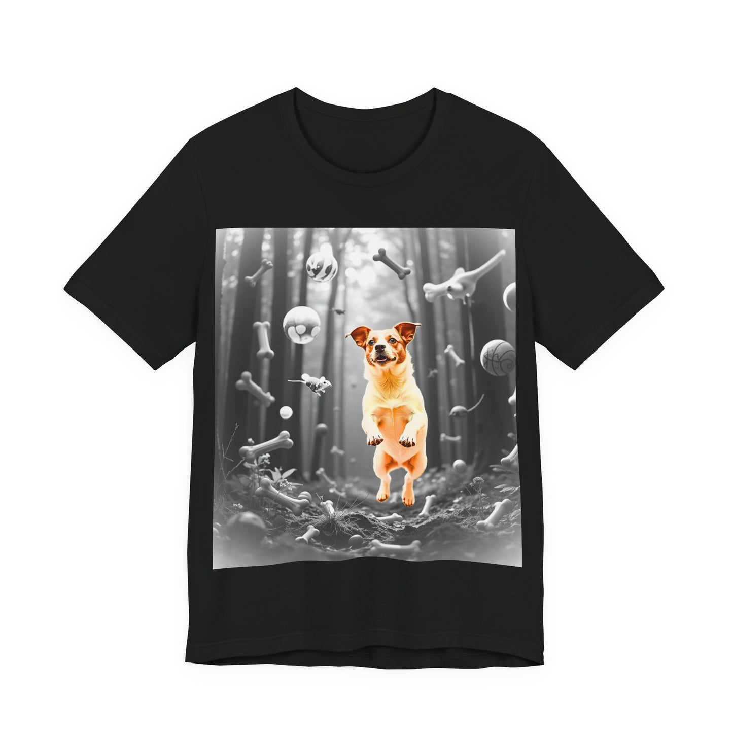 Playful Jack Russell Dog Themed Unisex Jersey T-Shirt - Perfect for Pet Lovers