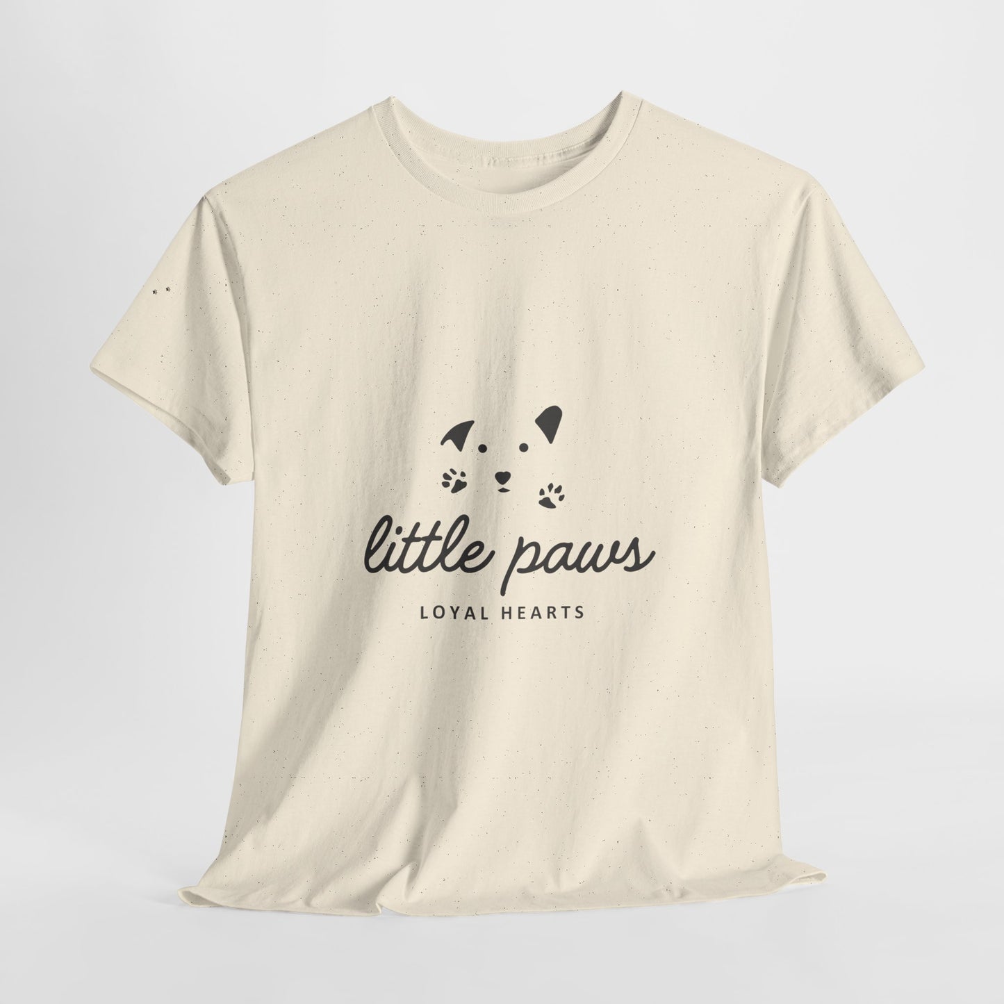Unisex Heavy Cotton Tee - 'Little Paws, Loyal Hearts' - Perfect for Animal Lovers and Pet Owners