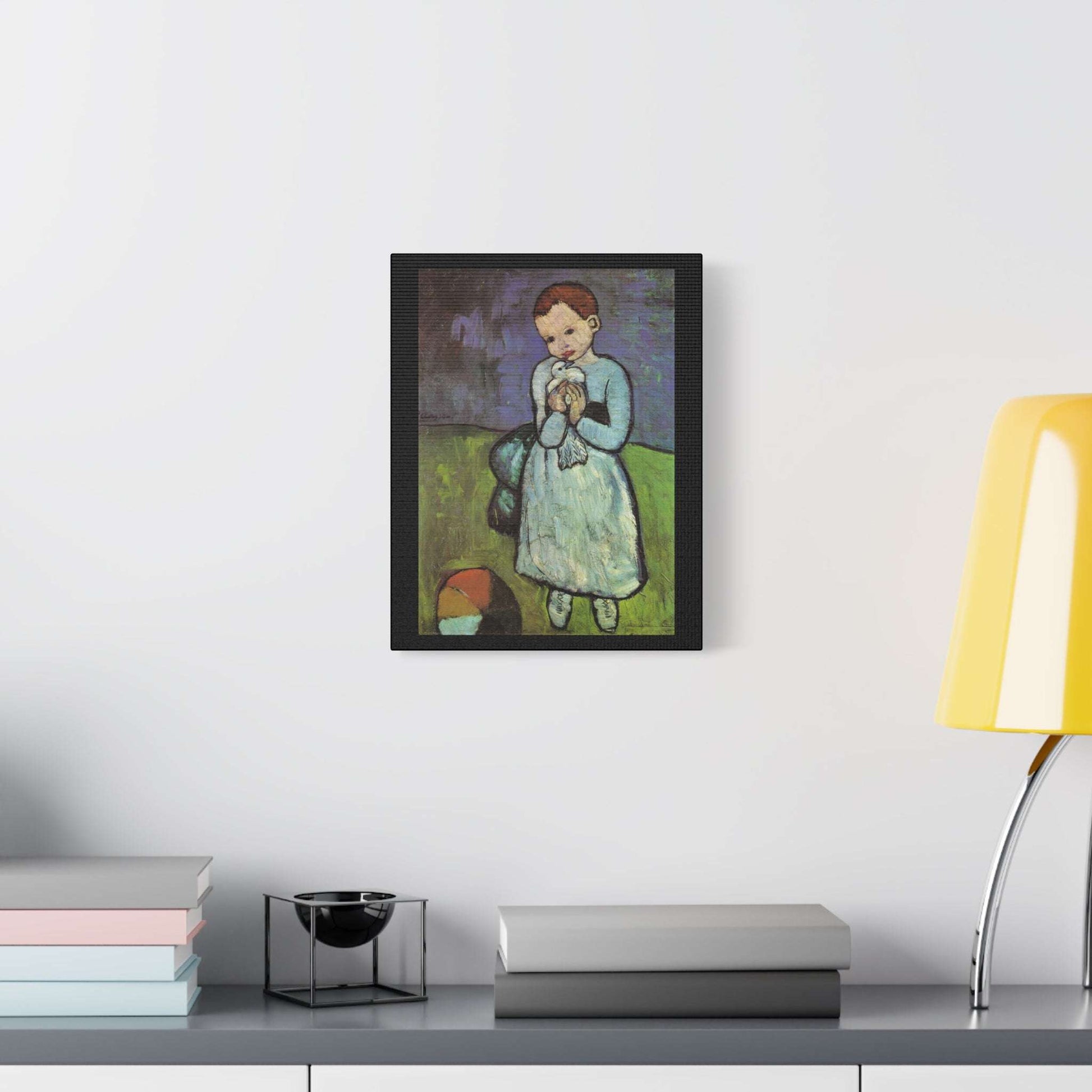 Pablo Picasso 1901 "Child with a Dove" Canvas Painting - A Rare Public Domain Masterpiece